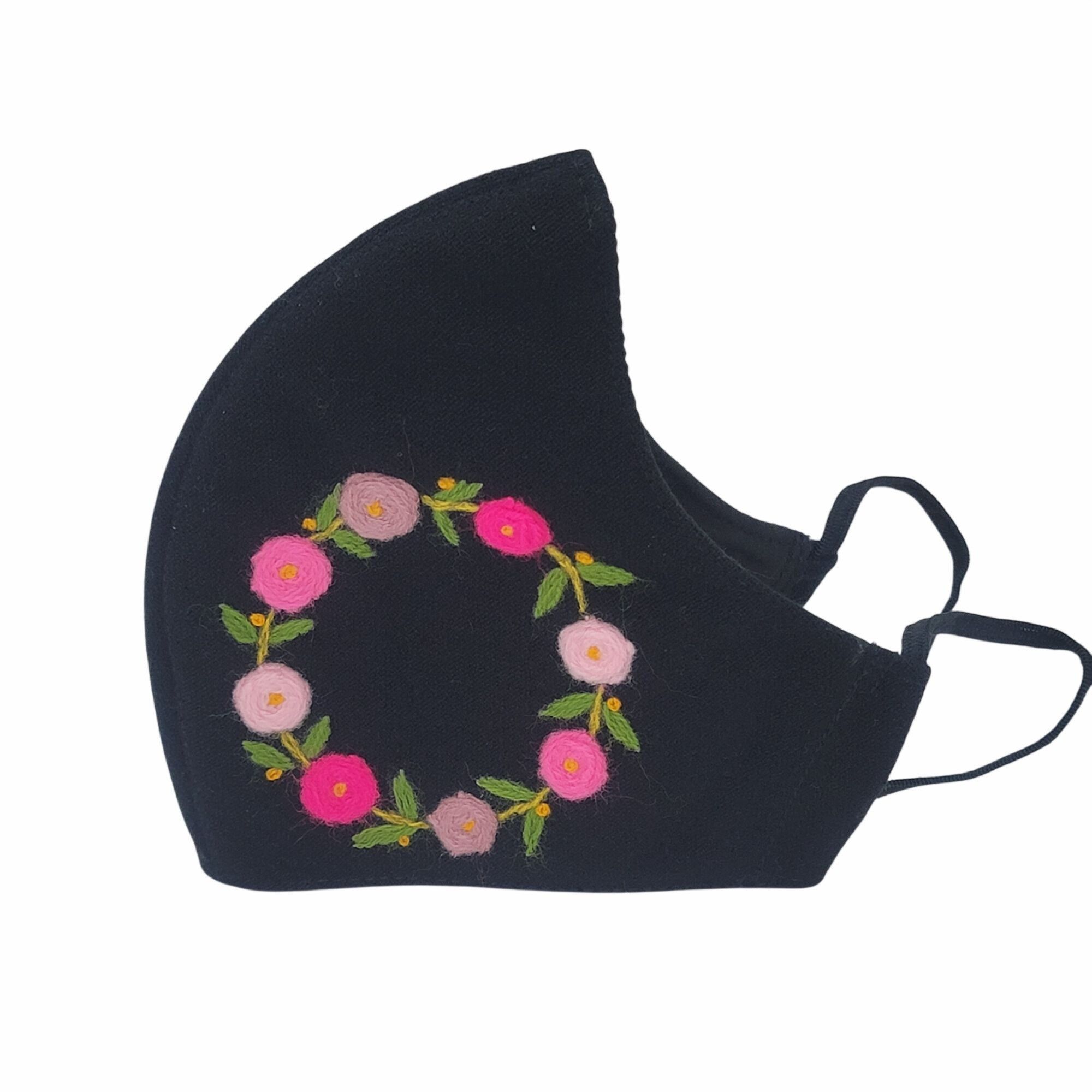 Other New Floral Cloth Face Mask Embroidered Flowers Reusable Brea Size ONE SIZE - 5 Thumbnail