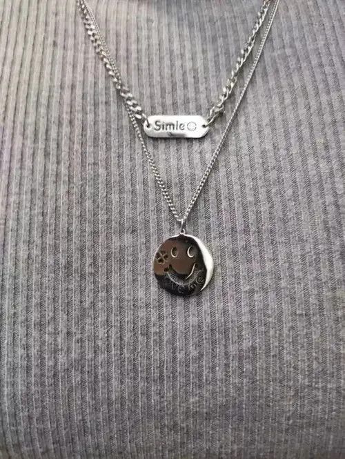 Japanese Brand Smiling Face Vintage Necklace chain pendent Size ONE SIZE - 2 Thumbnail