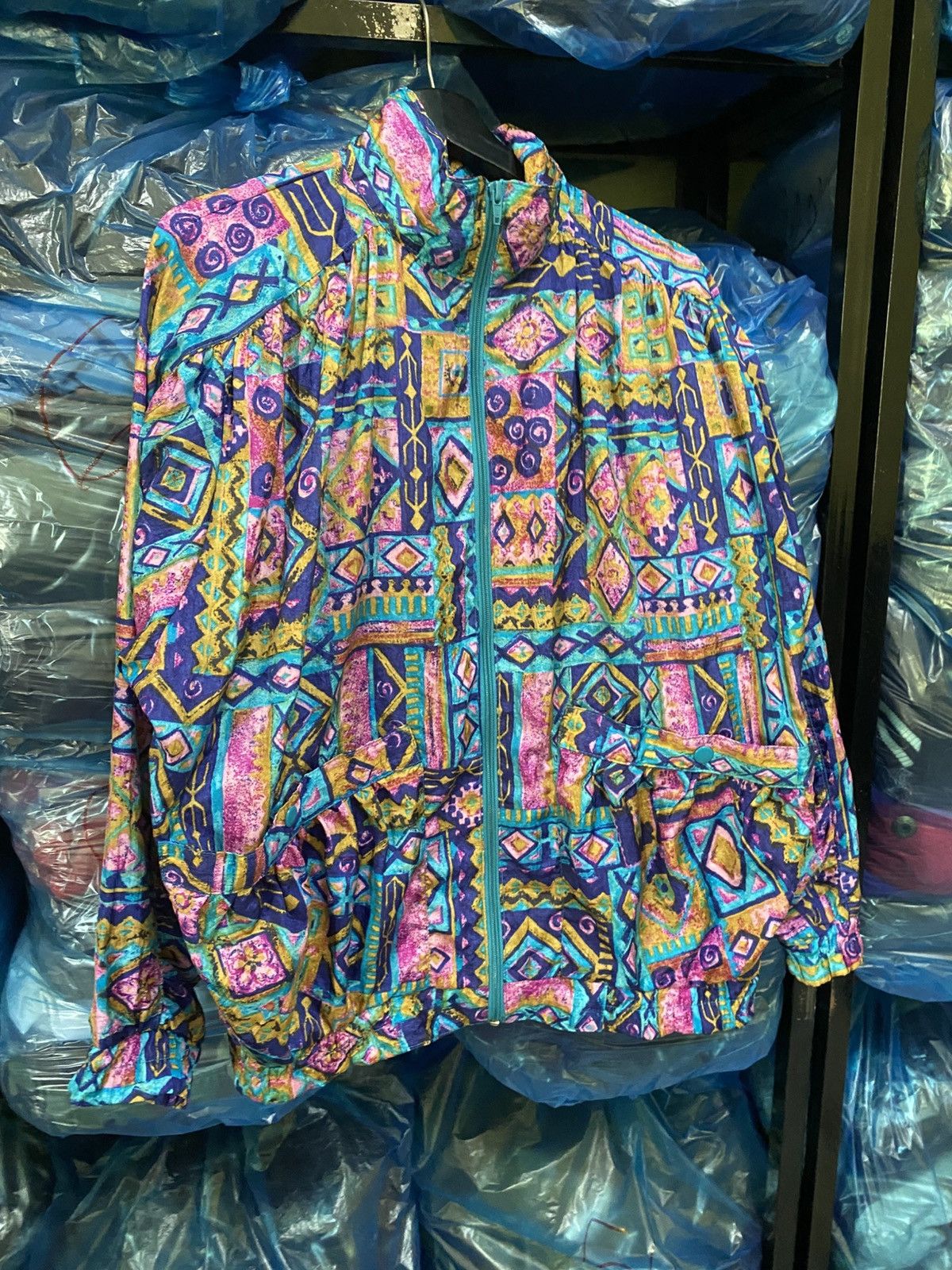Jantzen VINTAGE 80S JANTZEN ABSTRACT JACKET MADE IN JAPAN Size US M / EU 48-50 / 2 - 3 Thumbnail