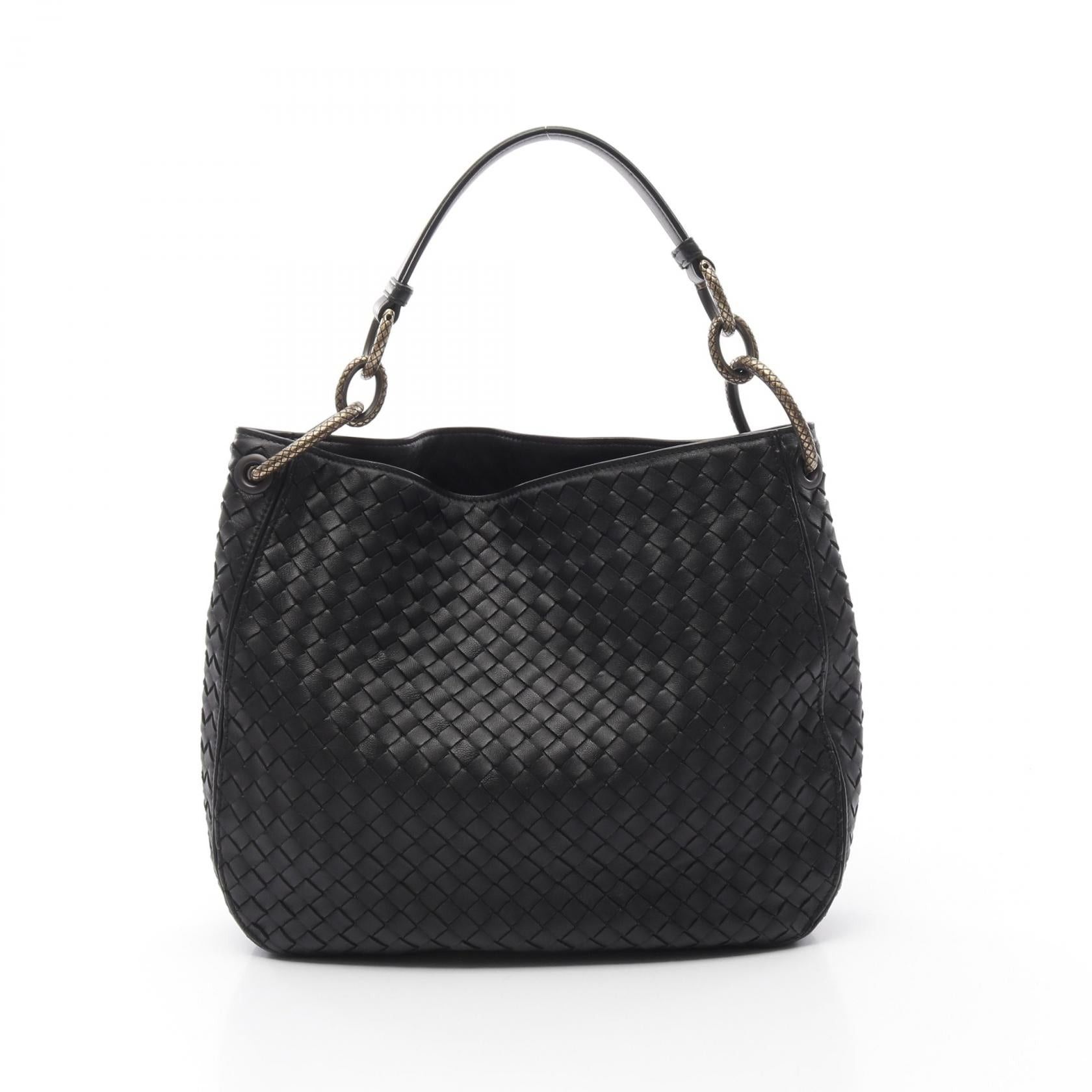 Bottega Veneta Bottega Veneta Intrecciato Loop Bag Handbag Leather Black Size ONE SIZE - 1 Thumbnail