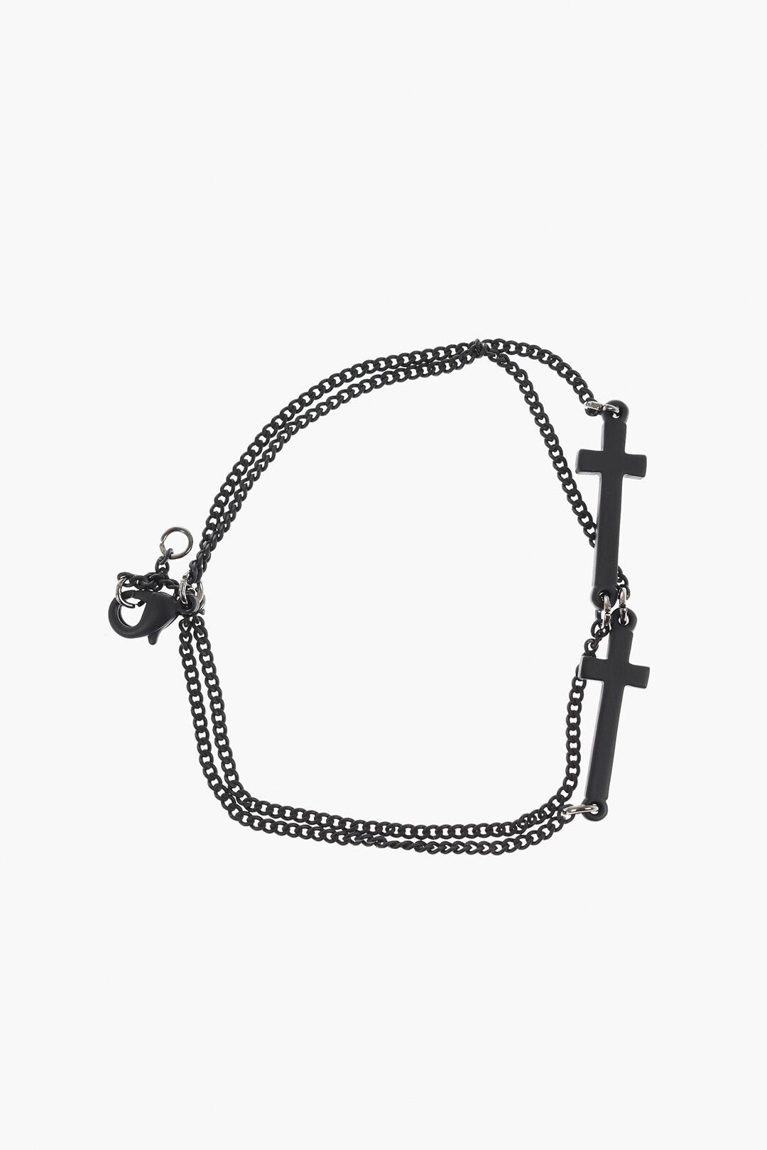 Dsquared2 Double-Chain Bracelet JESUS with Cross-Shaped Charms Size ONE SIZE - 1 Thumbnail