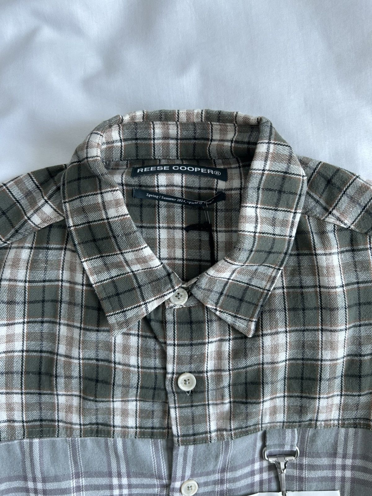 Reese Cooper Reese Cooper Cropped Split Flannel Shirt USA Size US XXL / EU 58 / 5 - 7 Thumbnail