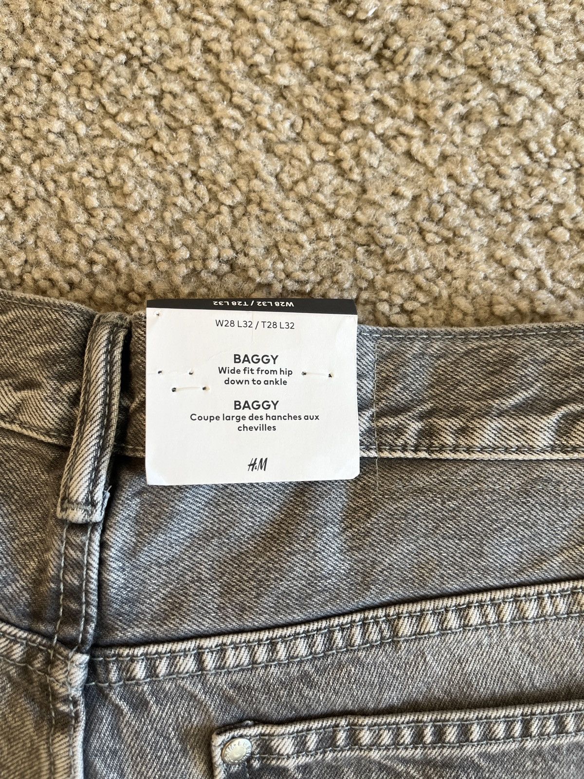 H&M Baggy H&M Grey Jeans Size US 32 / EU 48 - 4 Thumbnail