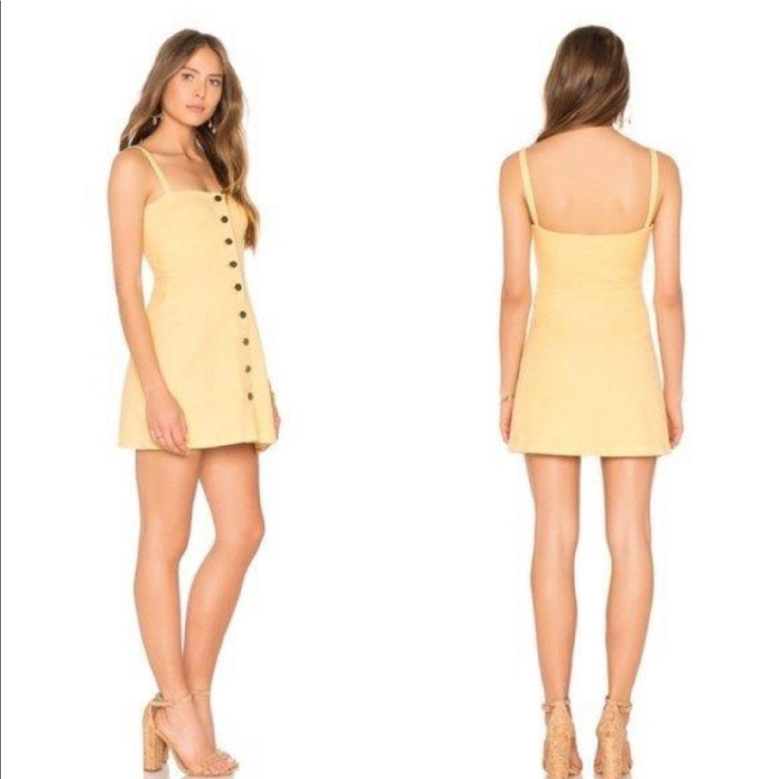 Anthropologie NEW CAPULET ANTHRO REVOLVE Tabitha Mini Tank Yellow Dress Size S / US 4 / IT 40 - 8 Thumbnail