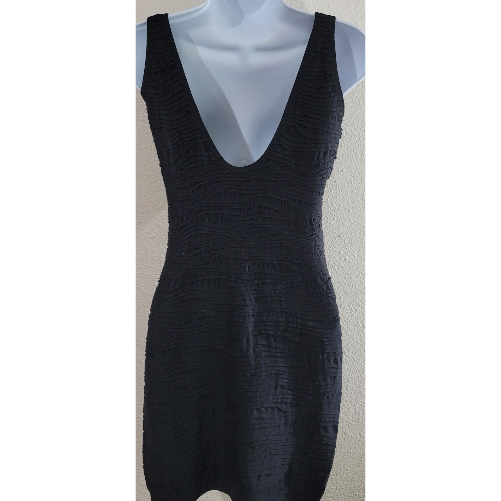 Other Two Hearts Black Ruched Sleeveless Mini Dress M / L Size M / US 6-8 / IT 42-44 - 3 Thumbnail