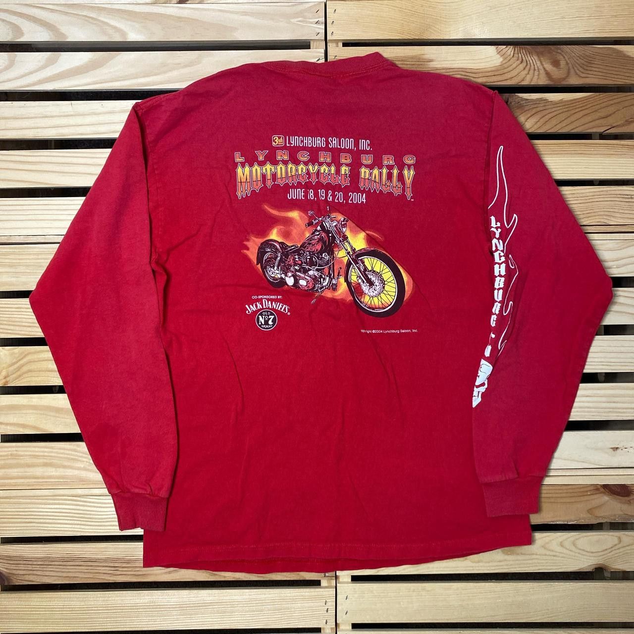 Delta Vintage Lynchburg Biker Rally 2004 Red Biker Tee Size Medium Size US M / EU 48-50 / 2 - 1 Thumbnail