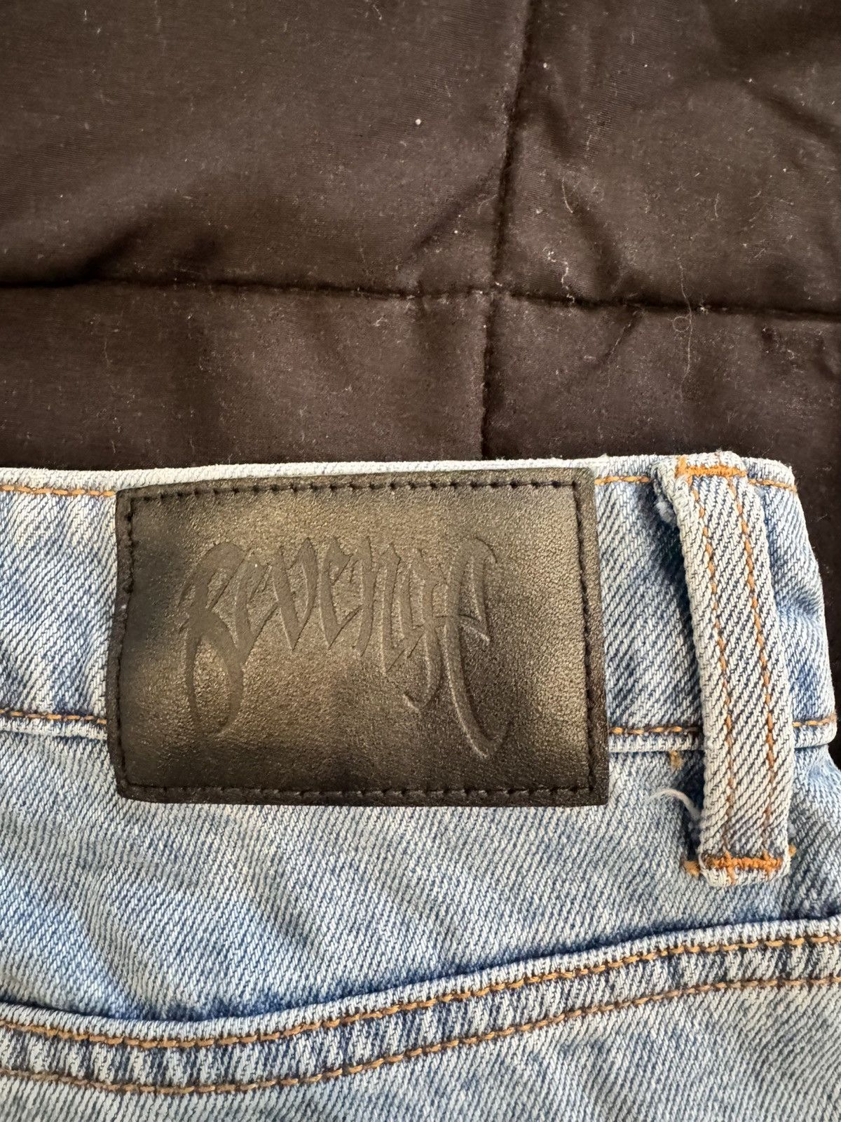 Revenge SKULL PATCH DENIM PANT INDIGO Size US 32 / EU 48 - 6 Thumbnail