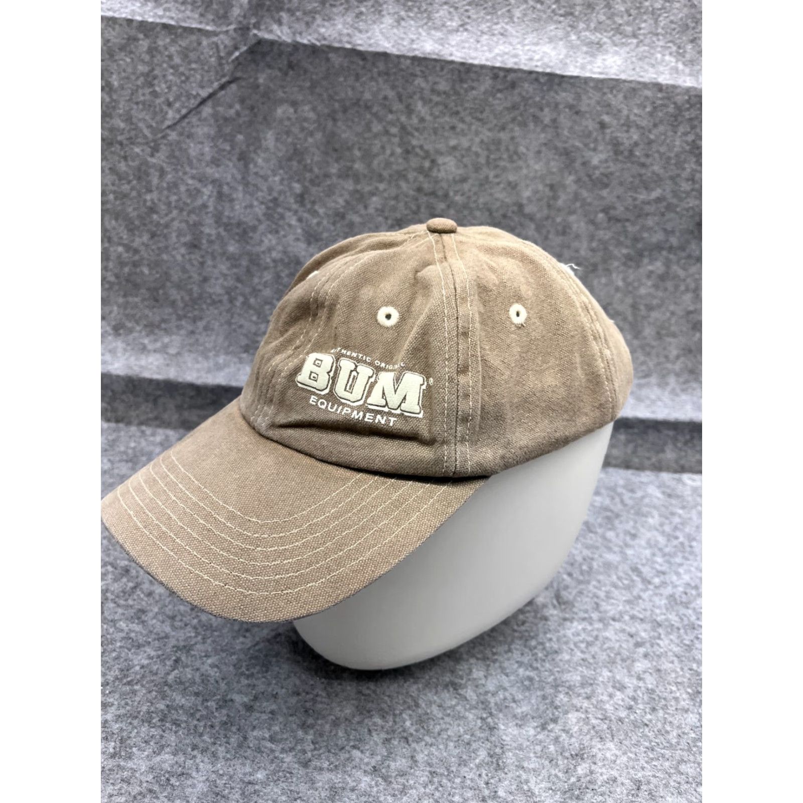Vintage B.U.M. Equipment Hat Cap Thread Back Adult One Size Gray Cotton Street Fashion Size ONE SIZE - 4 Thumbnail