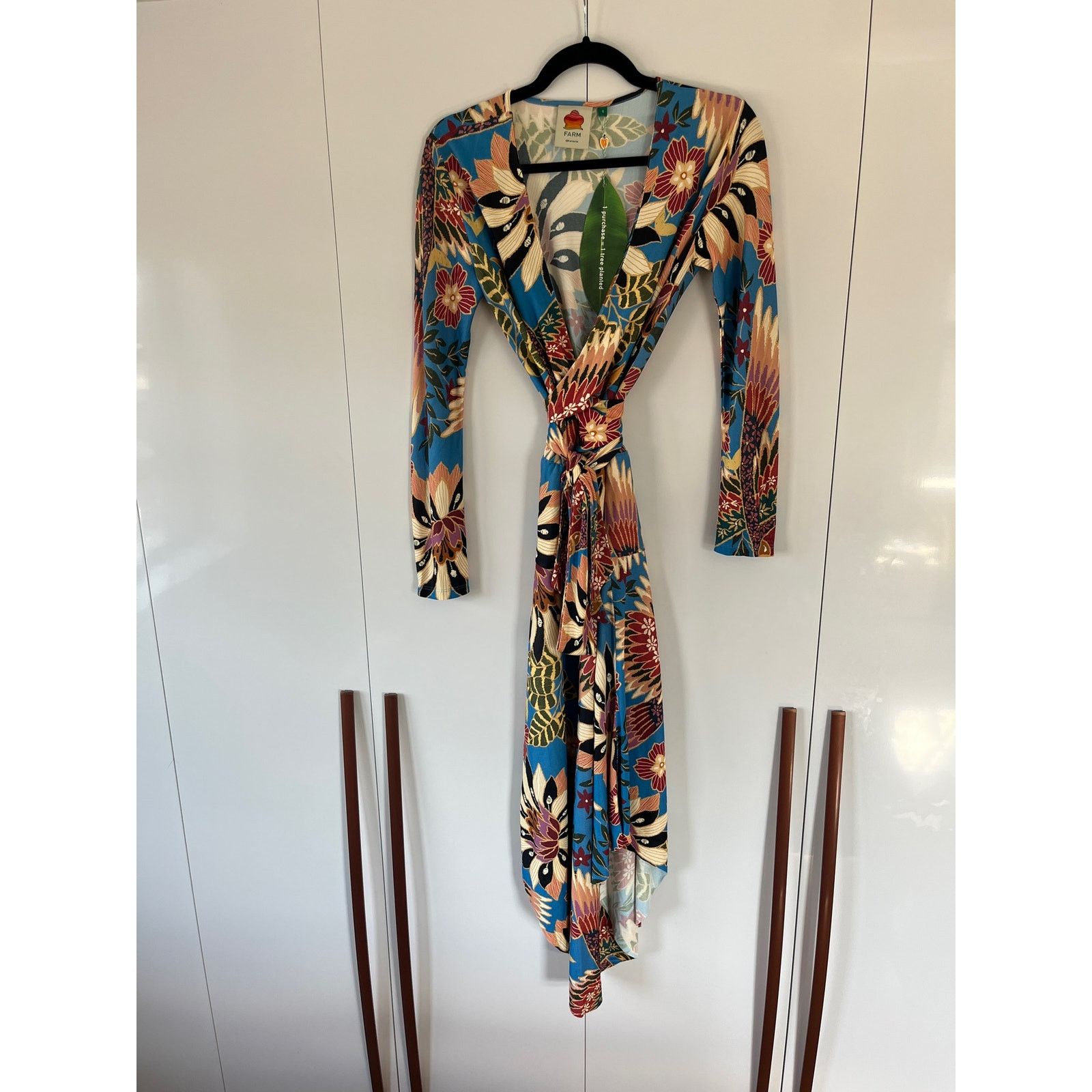 Farm Rio NWT Farm Rio Blue Wonderful Toucans Jersey Wrap Dress Size S Size S / US 4 / IT 40 - 5 Thumbnail