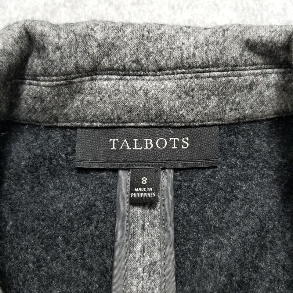Talbots Talbots Blazer Womens 8 Gray Wool Blend Pockets Buttons Size M / US 6-8 / IT 42-44 - 3 Thumbnail