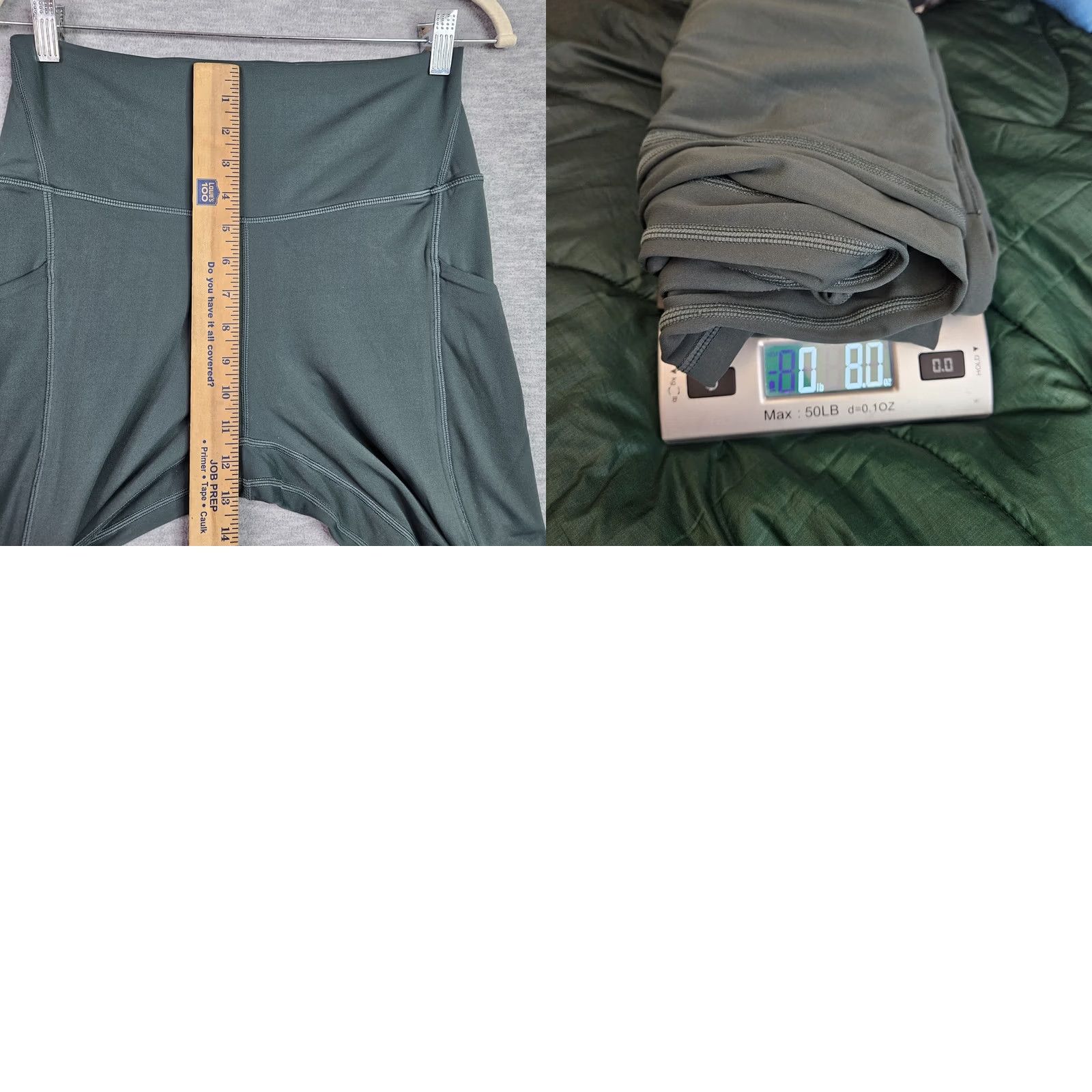 Quince Quince Activewear Pants Womens L Green Women Leggings Size High Rise Pocket Yoga Size 36" / US 14 / IT 50 - 8 Thumbnail