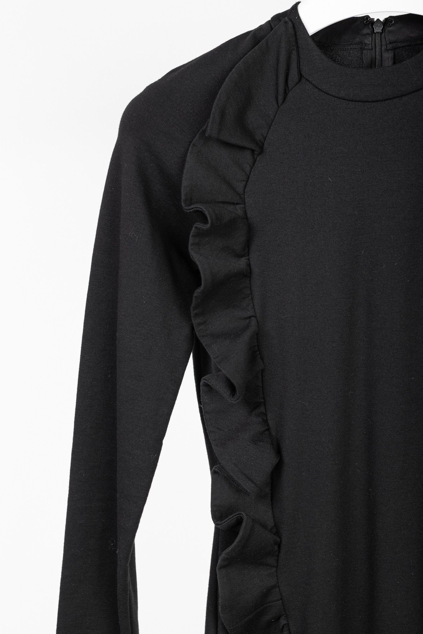 Victoria Beckham Victoria Victoria Beckham Jersey Ruffle-Trim Mini Dress Size XS / US 0-2 / IT 36-38 - 4 Thumbnail
