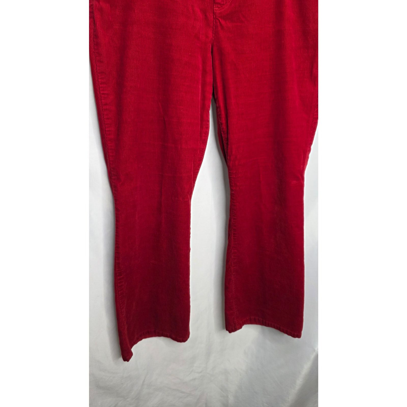 Other Talbots Red Classic Wide Leg Curvy Corduroy Women's Pants Size 35" - 6 Thumbnail