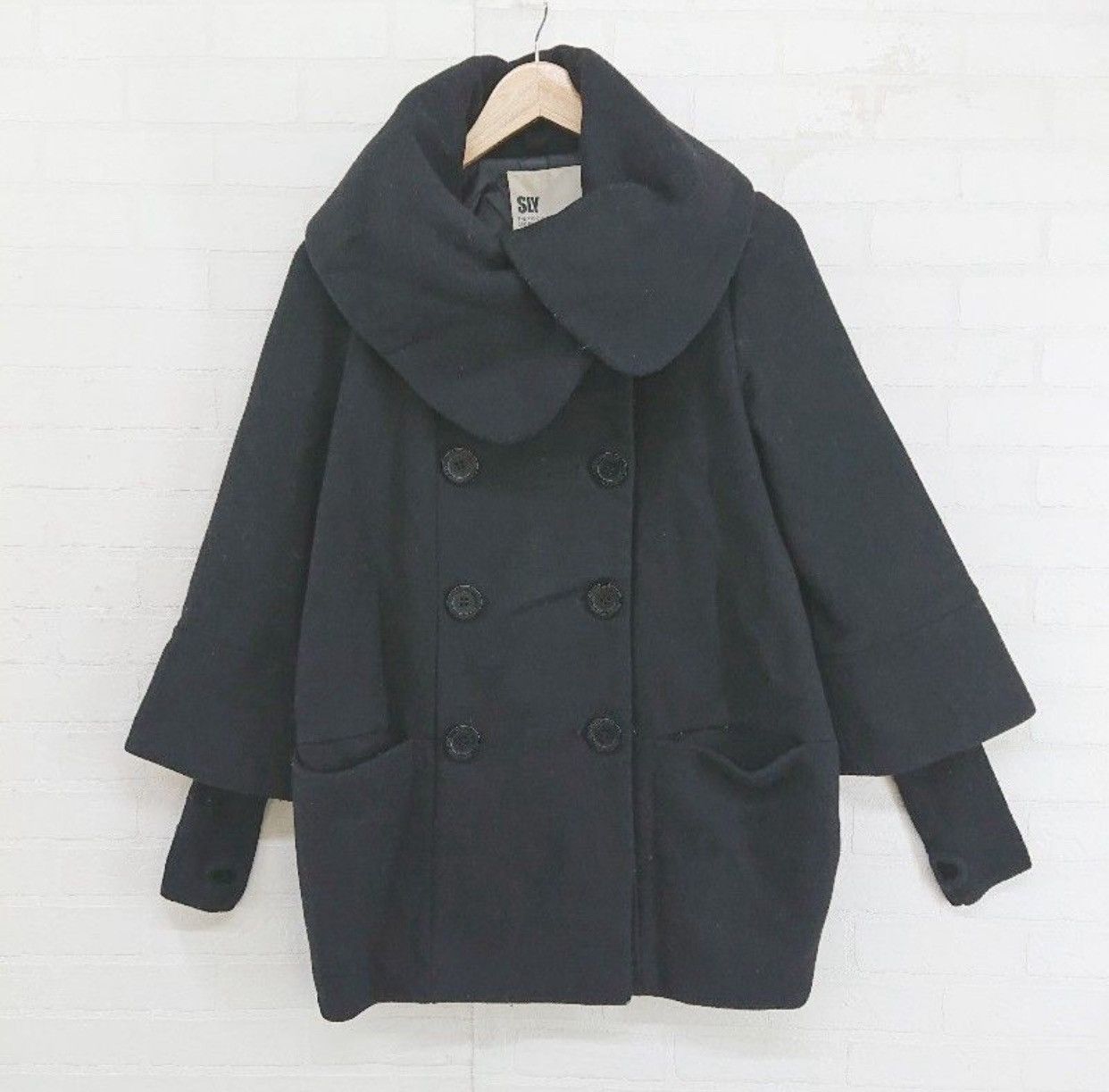 SLY FINAL DROP! SLY Wool Black Peacoat Jacket Size US M / EU 48-50 / 2 - 3 Thumbnail