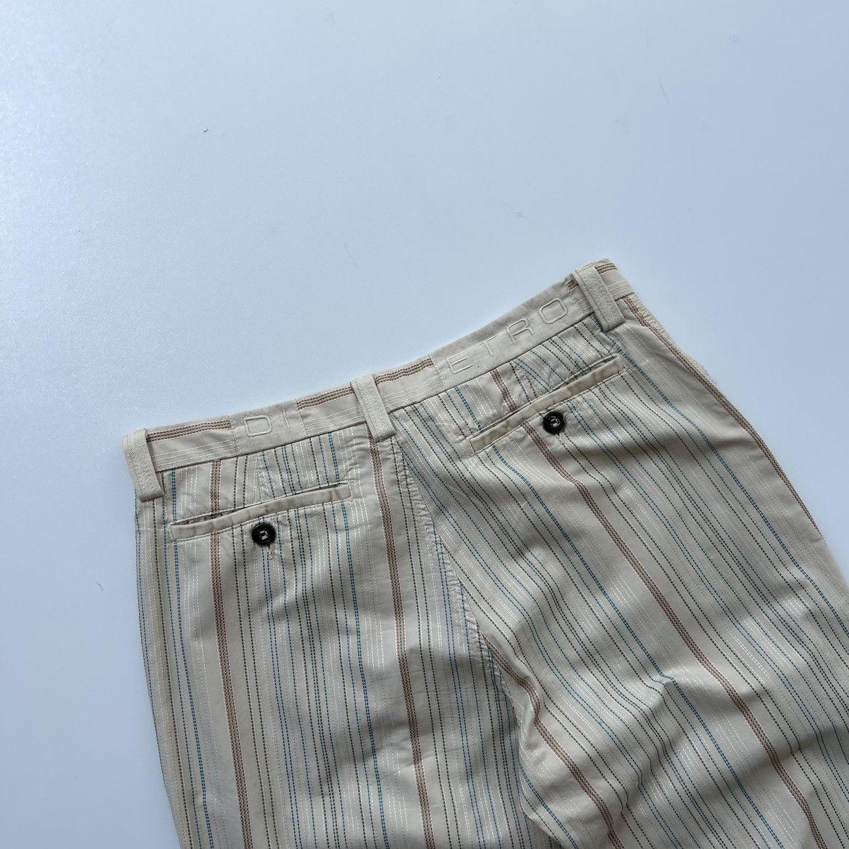 Etro Etro Milano DI Striped Vintage Cotton Chino Pants Cream Size US 32 / EU 48 - 6 Thumbnail