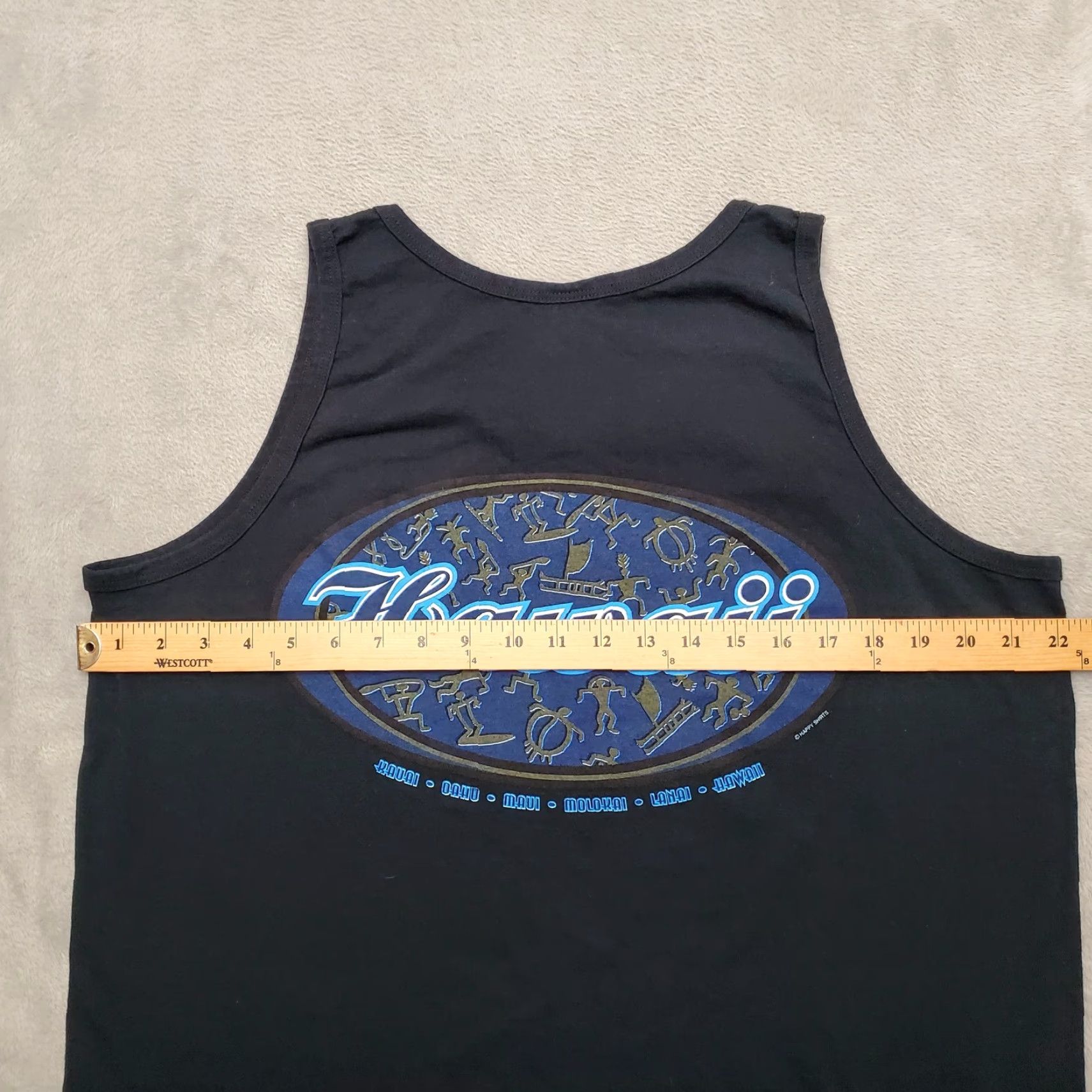 Anvil VINTAGE Hawaii Shirt Mens XL Black Tank Top Made in USA Oahu Molokai Nike Shirt Size US XL / EU 56 / 4 - 8 Thumbnail