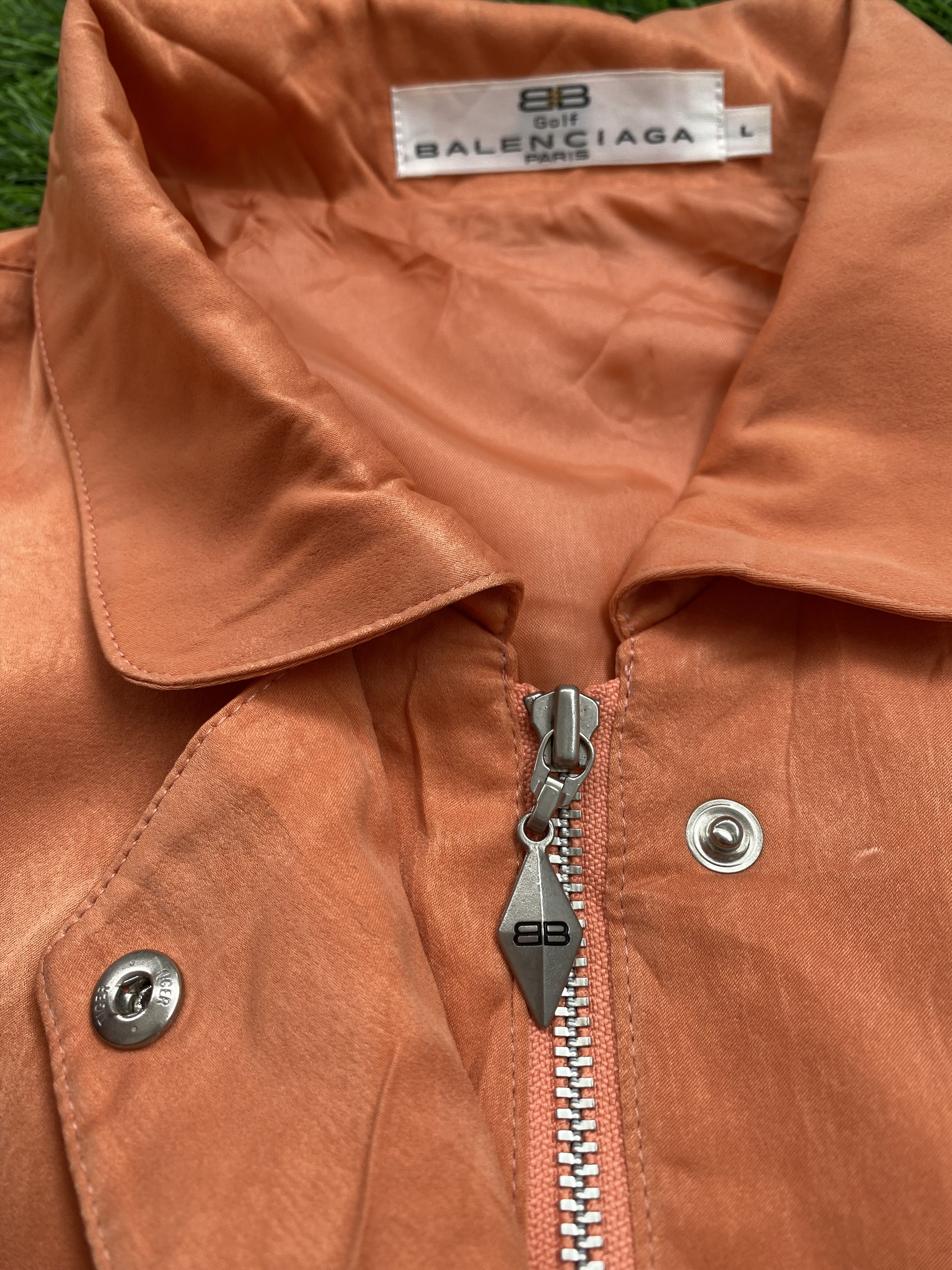 Balenciaga × Vintage Vintage 90s Balenciaga Light Bomber Jacket Logo Size L / US 10 / IT 46 - 5 Thumbnail