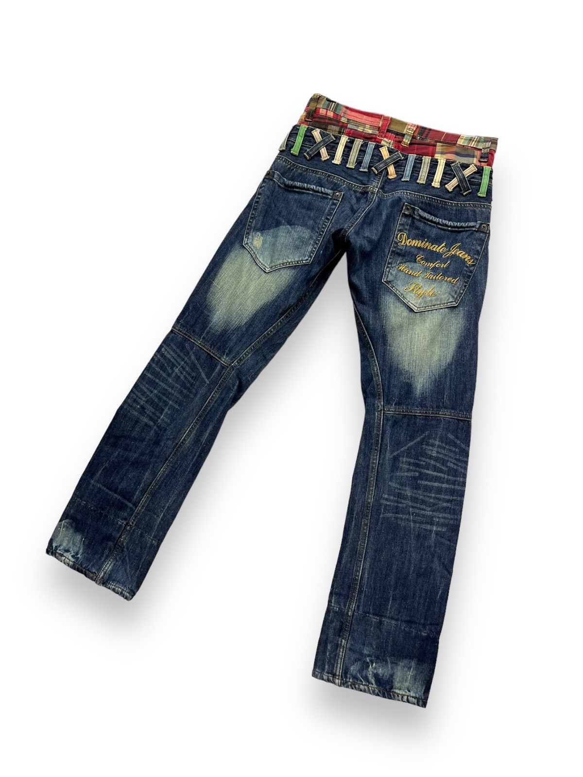 If Six Was Nine 🔥Grunge Patchwork Double Waist Distressed Mud Max Blast Size US 29 - 7 Thumbnail