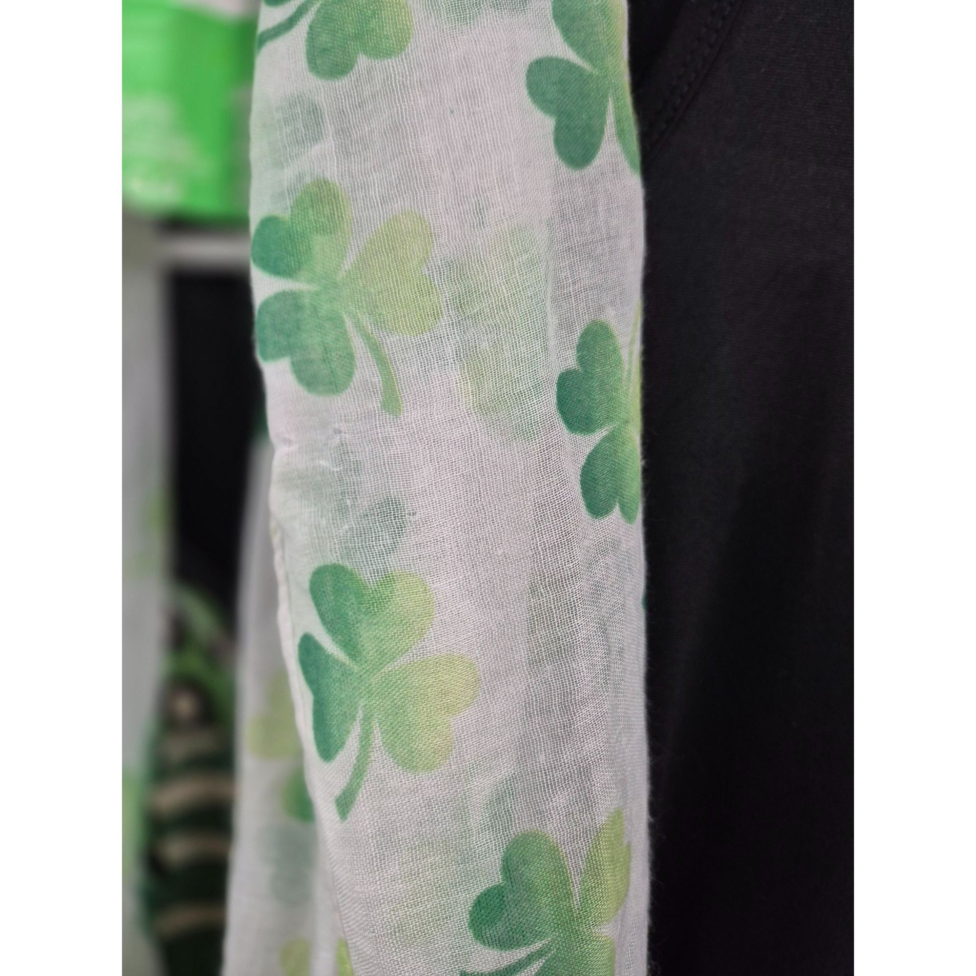 Other Shamrock Print Lightweight Infinity Scarf By Claires Size ONE SIZE - 4 Thumbnail