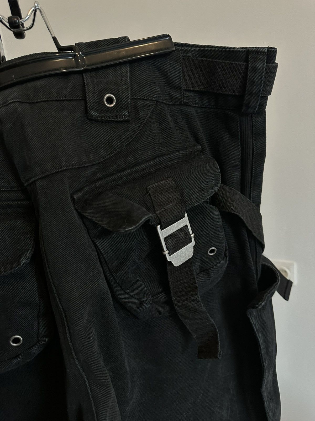 SHINE LUXURY "GHEIST" LAYERED BONDAGE PARACHUTE PANTS - XXL Size US 39 - 8 Thumbnail