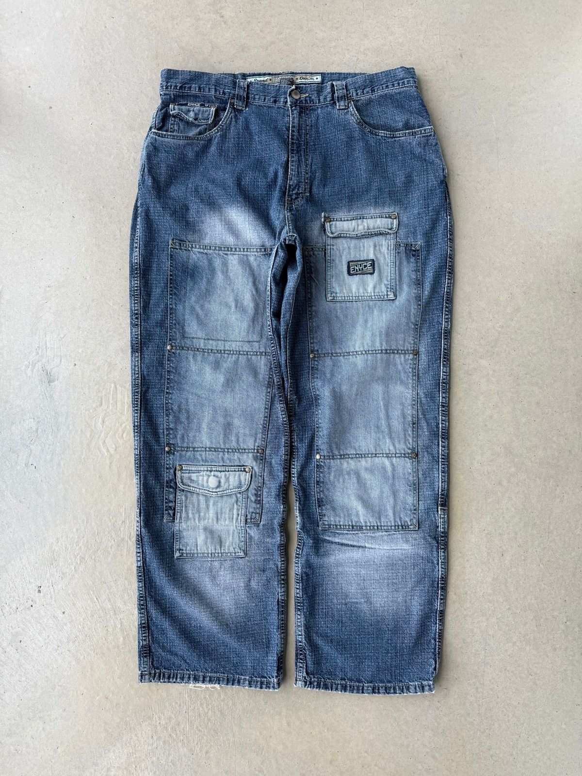 Enyce Vintage Y2K Enyce Multi pocket Baggy Denim Pants Size US 38 / EU 54 - 1 Thumbnail