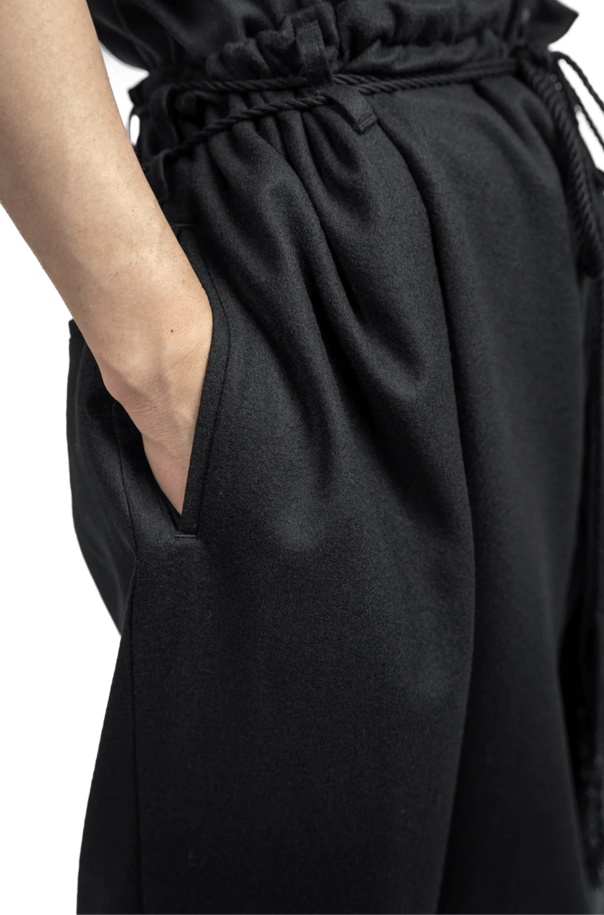 Yohji Yamamoto Pour Homme - LAYERED DRAPED PANTS