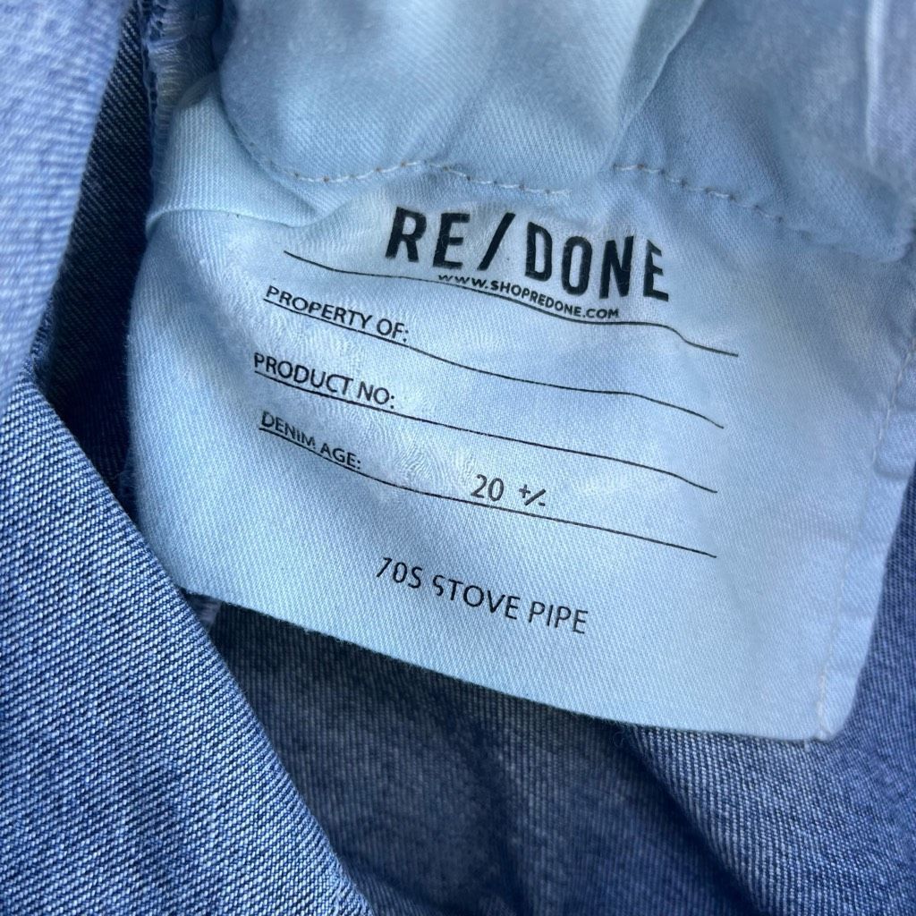 RE/DONE RE/DONE High-Rise 70S Stove Pipe Ankle Jeans Button Fly Worn True Indigo, 27 Size 27" / US 4 / IT 40 - 12 Thumbnail