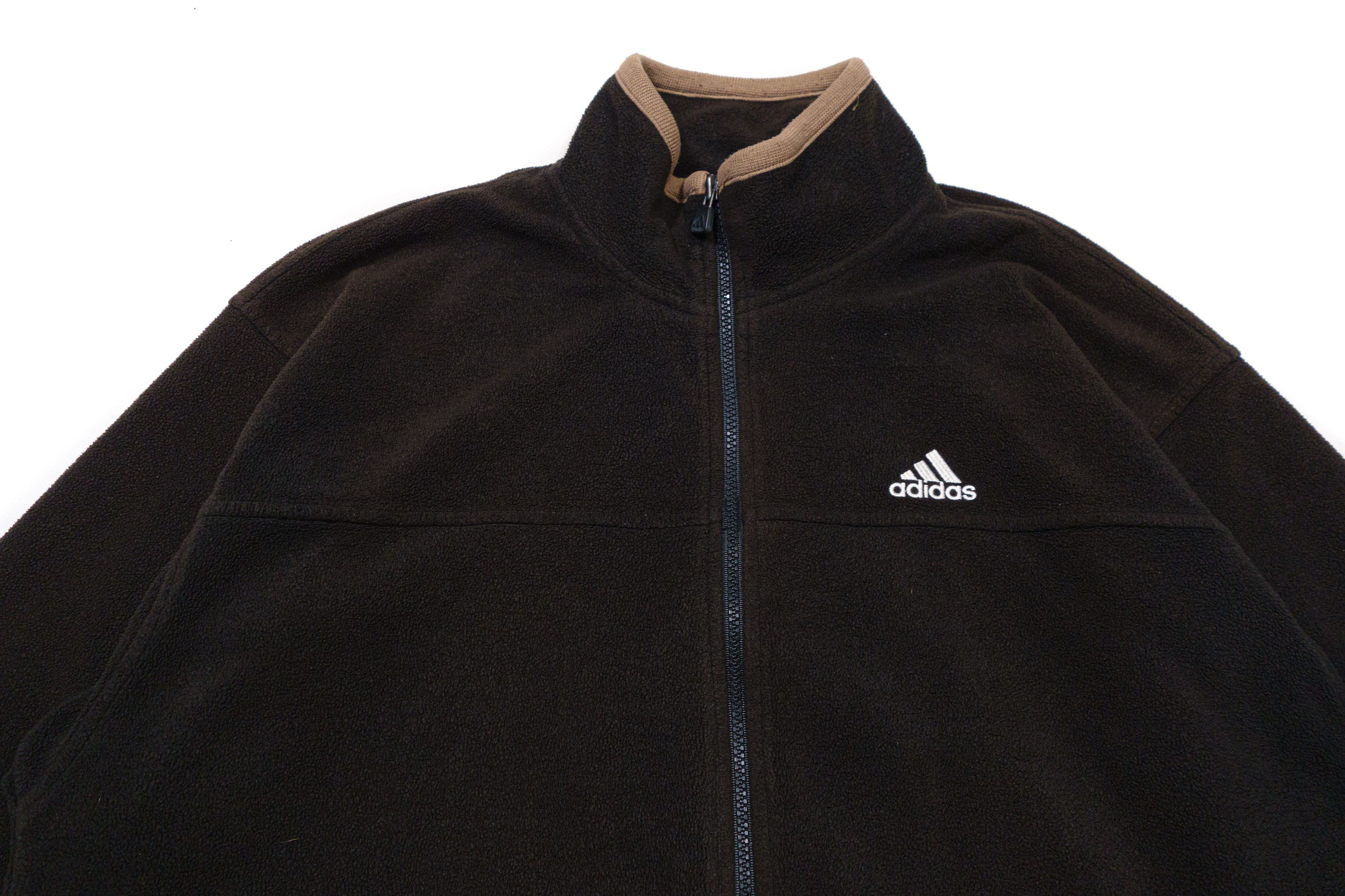 Adidas 1999 Logo Fleece Jacket Size US L / EU 52-54 / 3 - 3 Thumbnail
