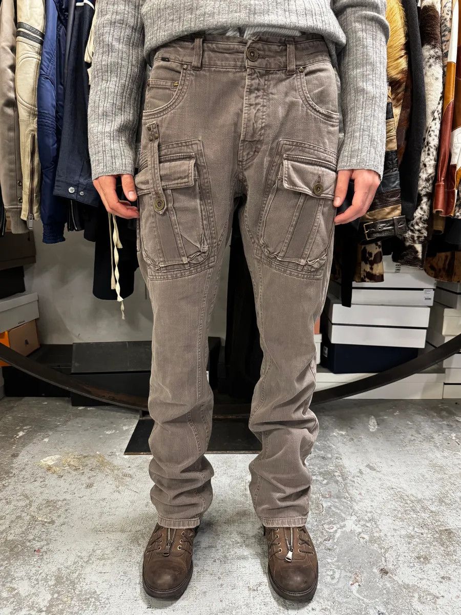 Just Cavalli AW2005 Cavalli Brown Multi Pockets Cargo Pants Size US 31 - 2 Thumbnail