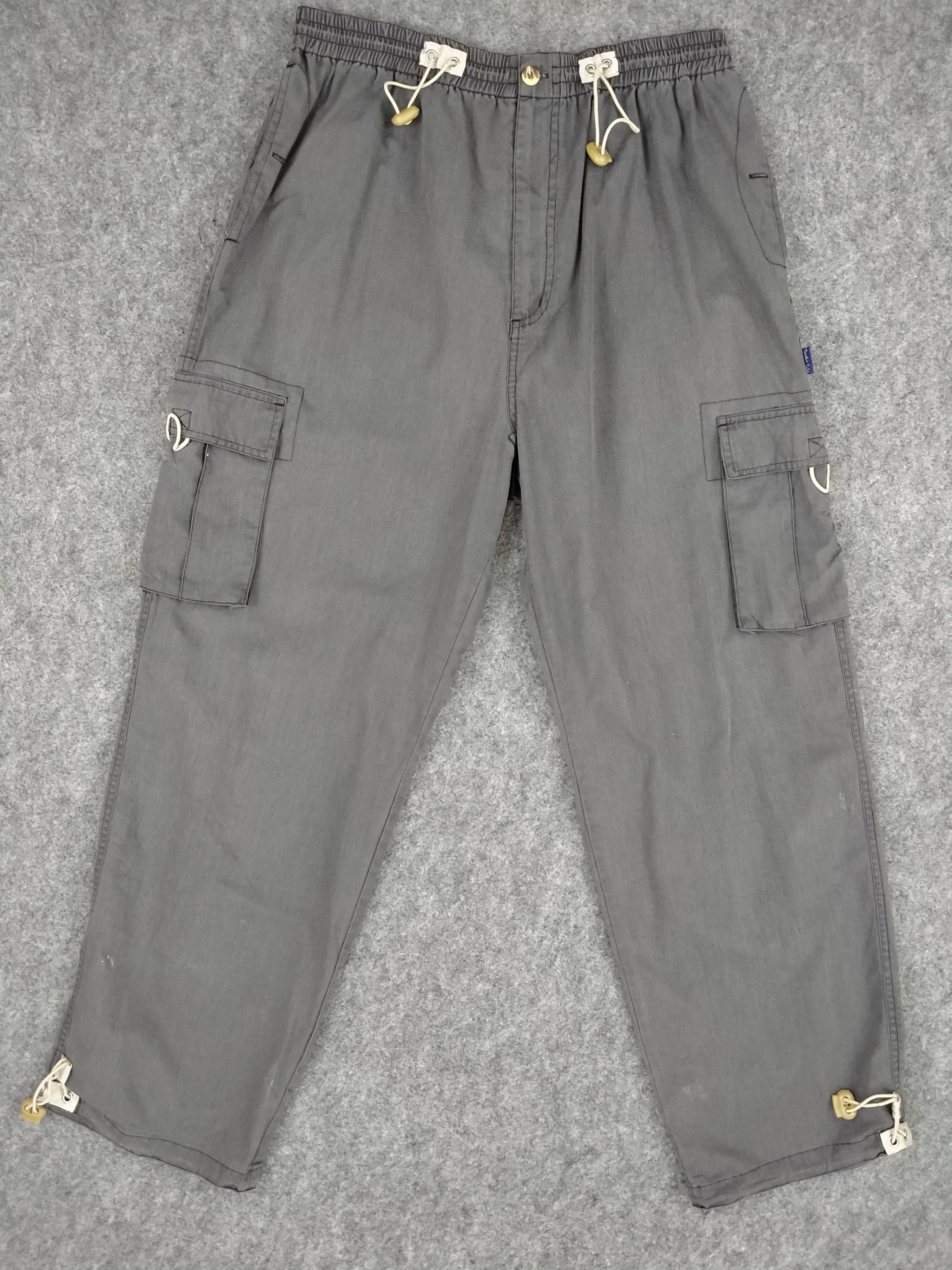 Japanese Brand Elastic/Drawstring Waist Japanese Brand Cargo Pants -CP078 Size US 30 / EU 46 - 1 Thumbnail
