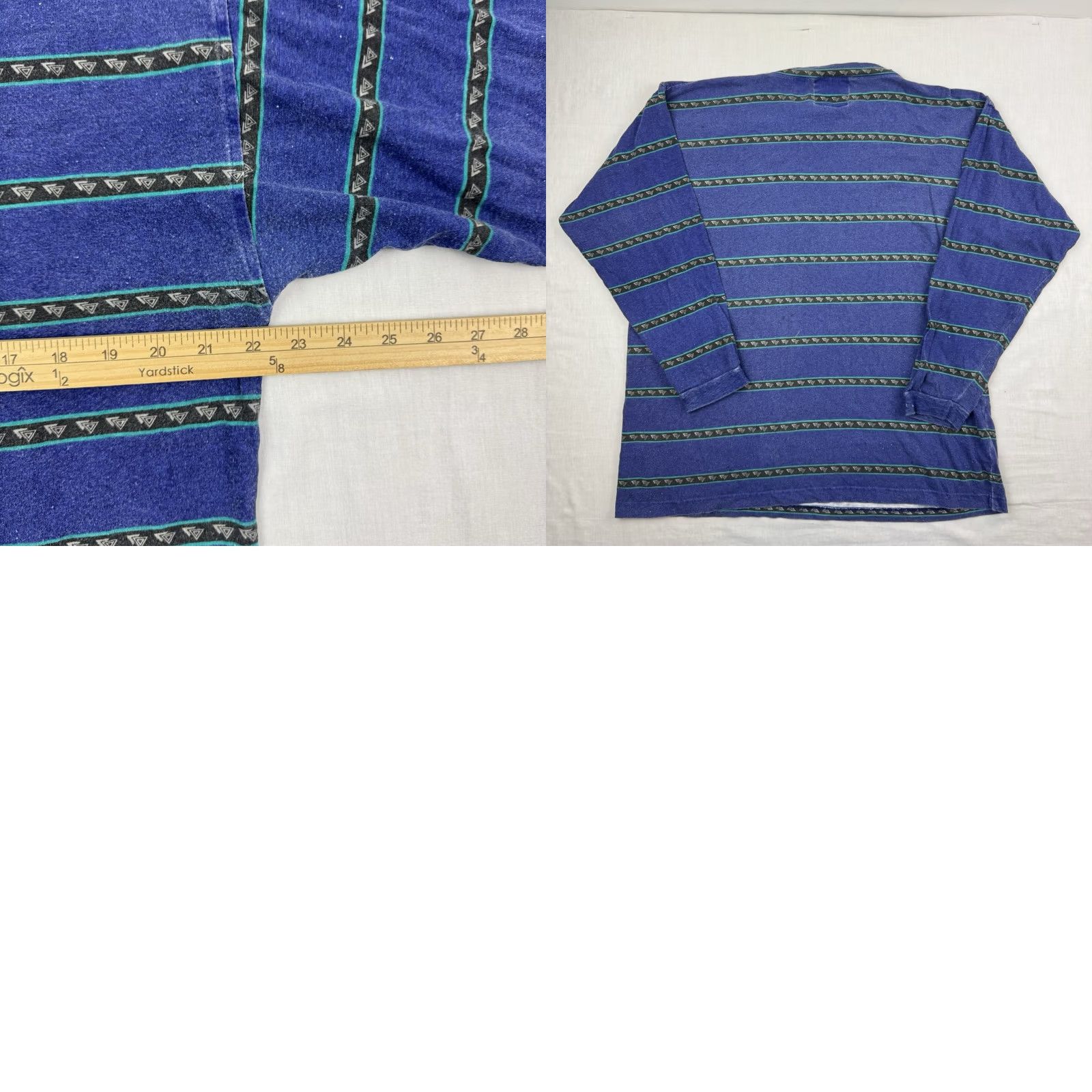 Vintage VINTAGE Santana Surf T Shirt Long Sleeve Adult M Blue 90s Mens Shirt Long Sleeve Stripe Crew Neck Cotton Vintage Mens Size US M / EU 48-50 / 2 - 8 Thumbnail