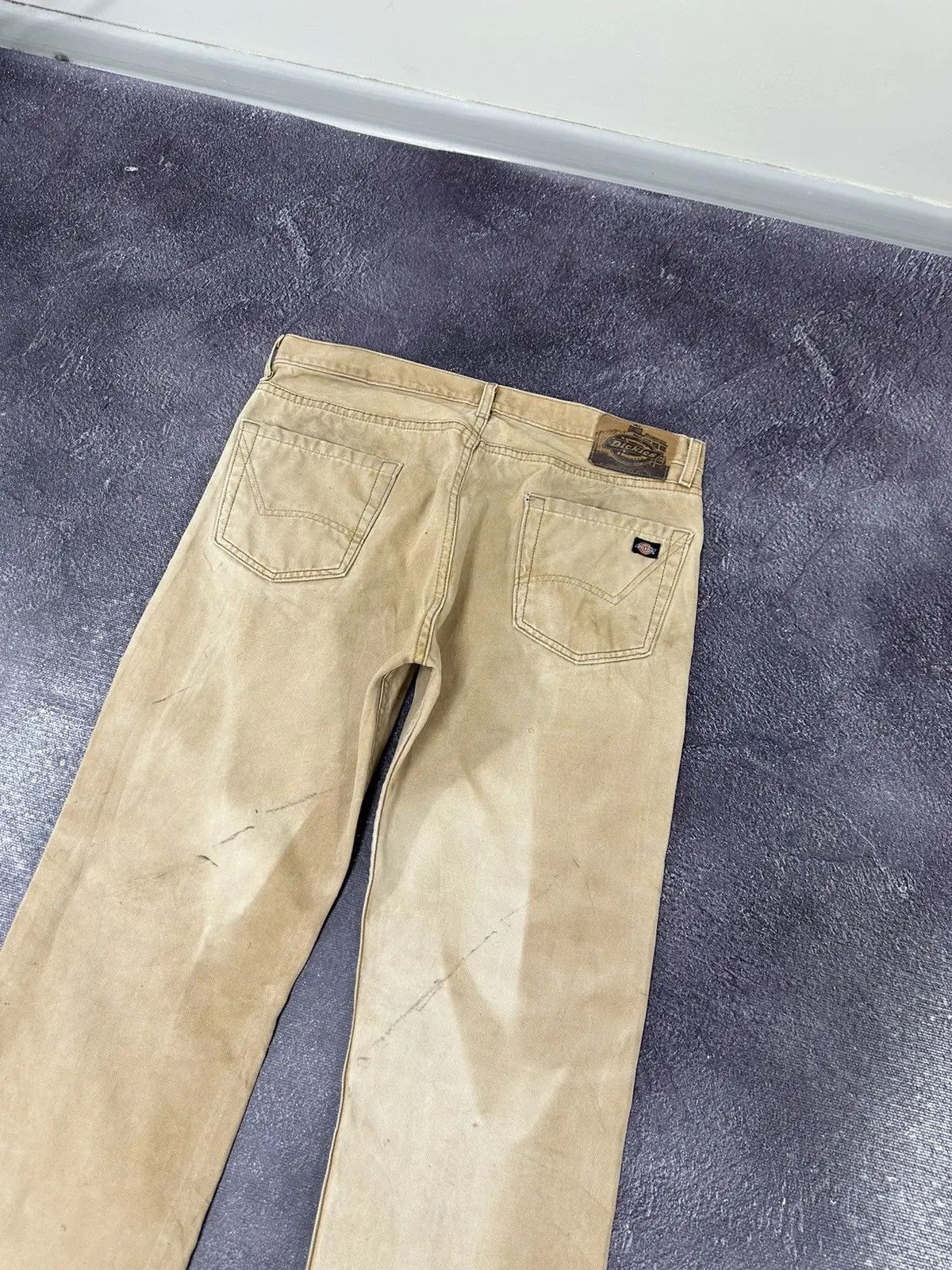 Dickies × Vintage Vintage Dickies Skate Faded Cream Work Hype Baggy Pants Size US 36 / EU 52 - 4 Thumbnail