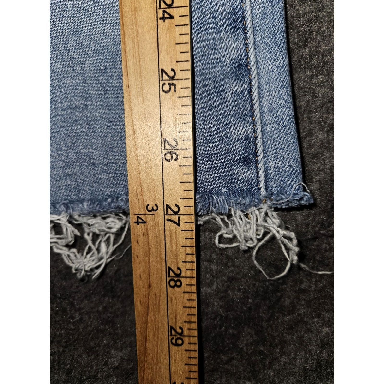 Vintage Hidden Jeans Flared Jeans 26 Blue Light Wash High Rise Distressed Raw Hem Denim Juniors Boys Girls Size 26" / US 2 / IT 38 - 5 Thumbnail