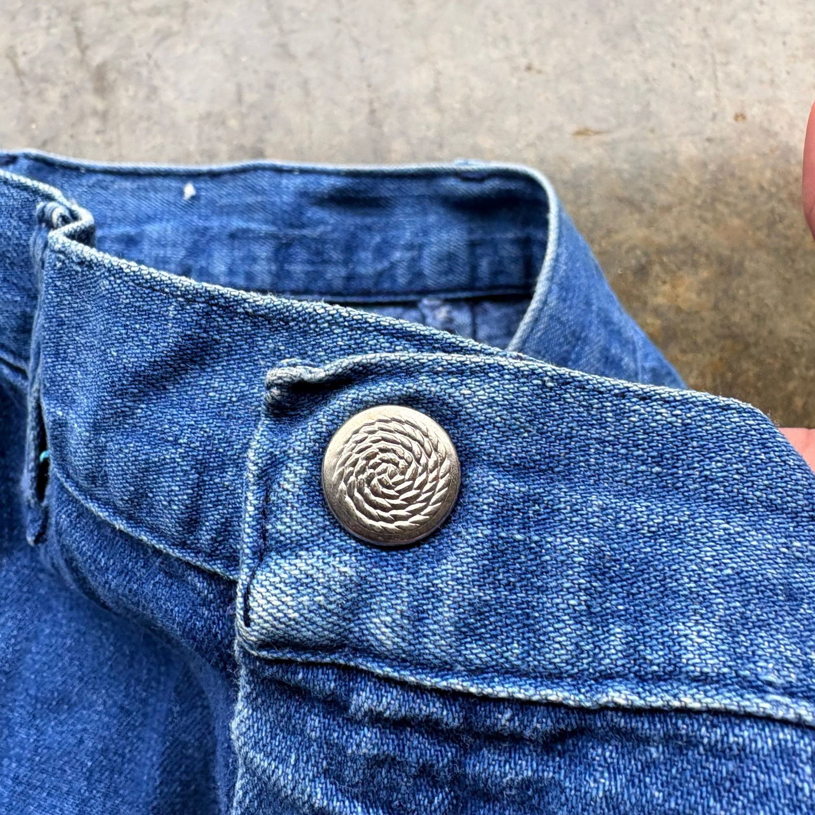 Vintage True Vintage 60s 70s Jc Penny Bells Blue Jeans Wide Flares Size US 28 / EU 44 - 5 Thumbnail