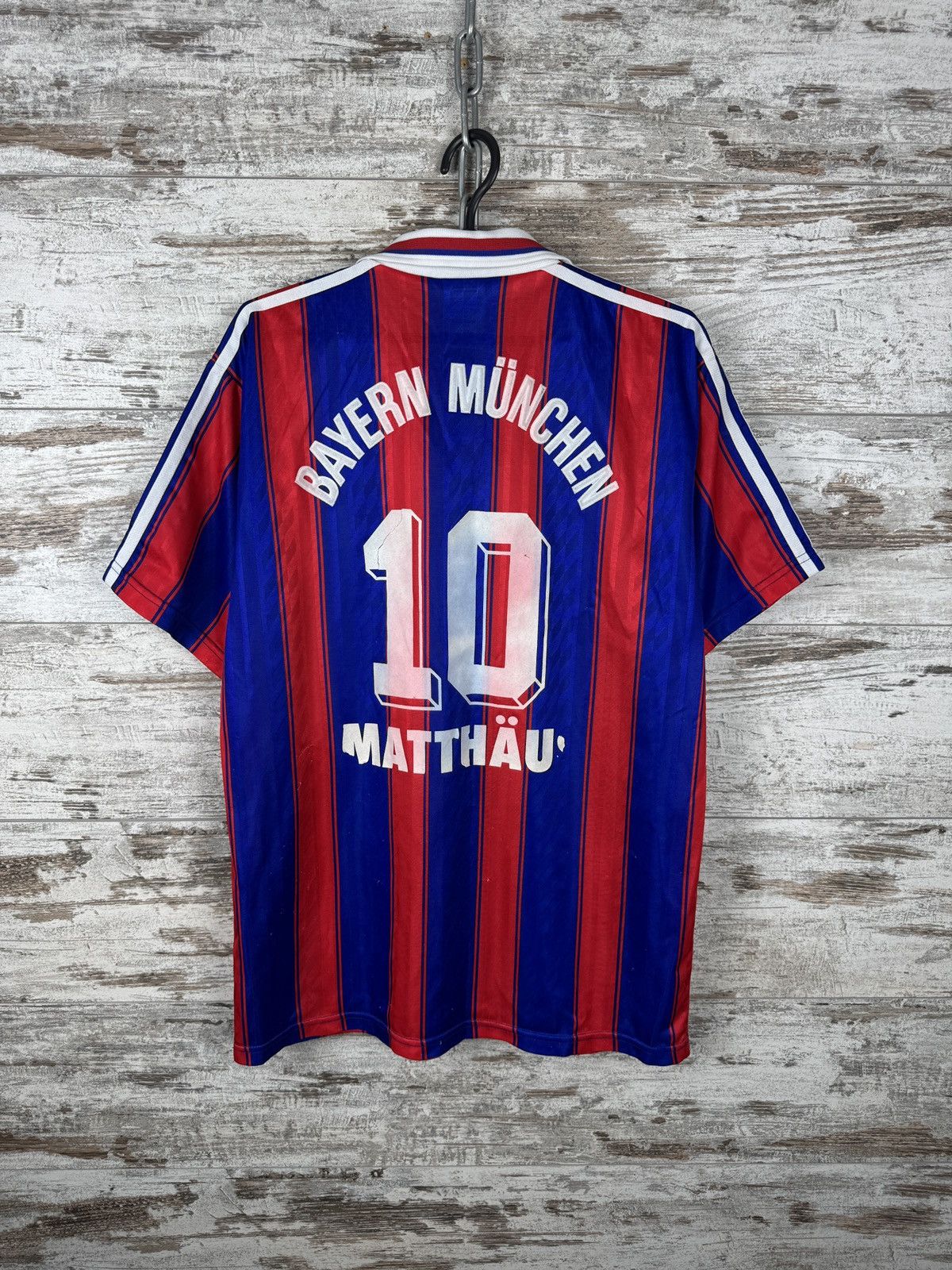 Adidas Mens Vintage Adidas Opel FC Bayern Munich Matthäus T-shirt Size US M / EU 48-50 / 2 - 14 Thumbnail