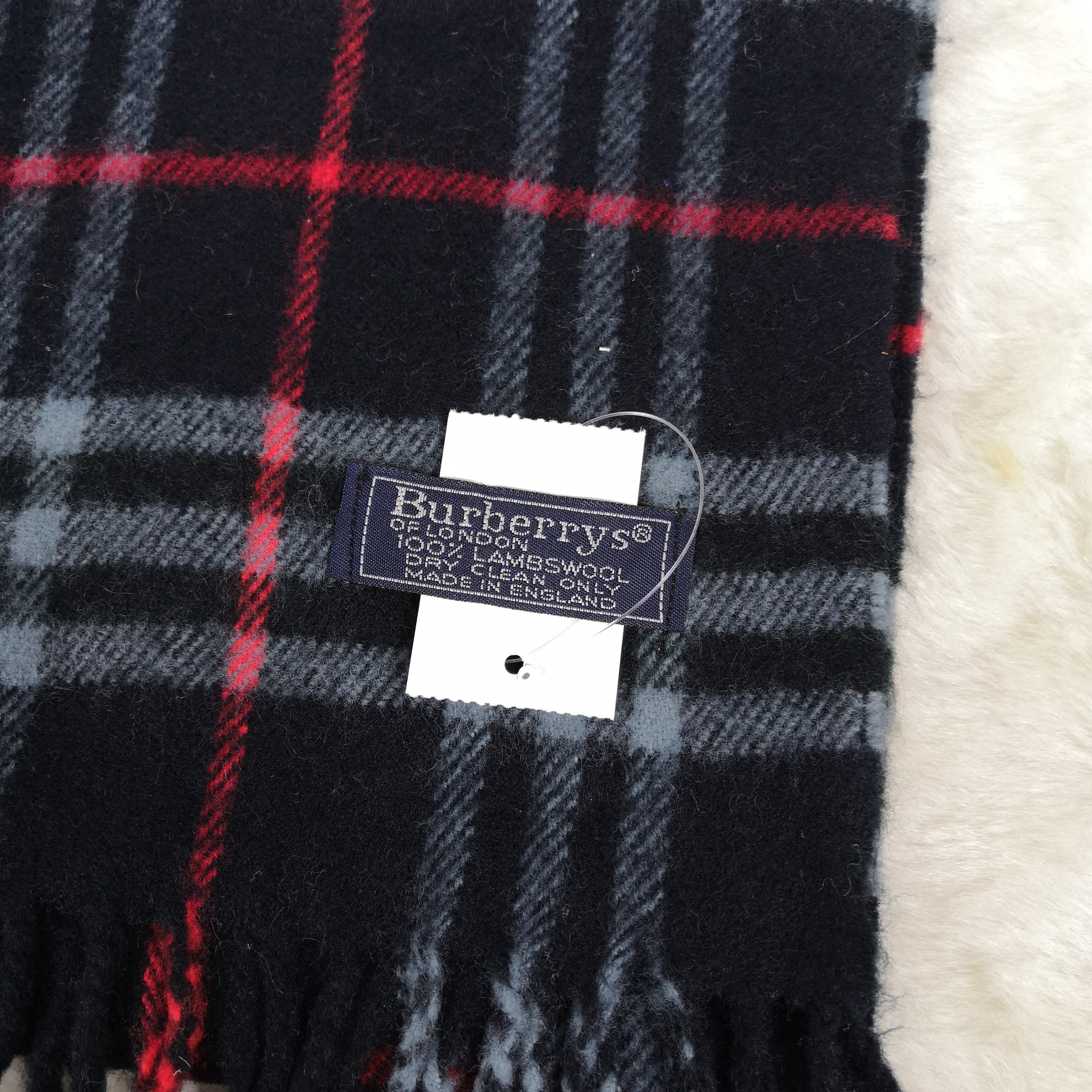 Burberry Vintage Burberry Scarf Muffler Wool Cashmere Scarves Size ONE SIZE - 4 Thumbnail