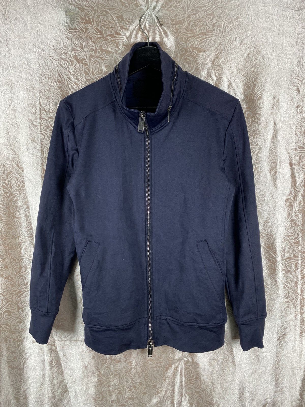 junhashimoto Vintage Jun Hashimoto Navy Track Double Zip Sweat Jacket Size US M / EU 48-50 / 2 - 3 Thumbnail