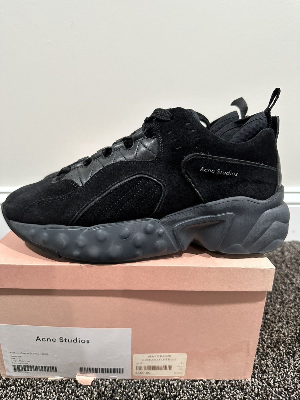 Acne Studios Acne Studios Rockaway Black Suede Chunky Sneakers Size US 9 / EU 42 - 6 Thumbnail