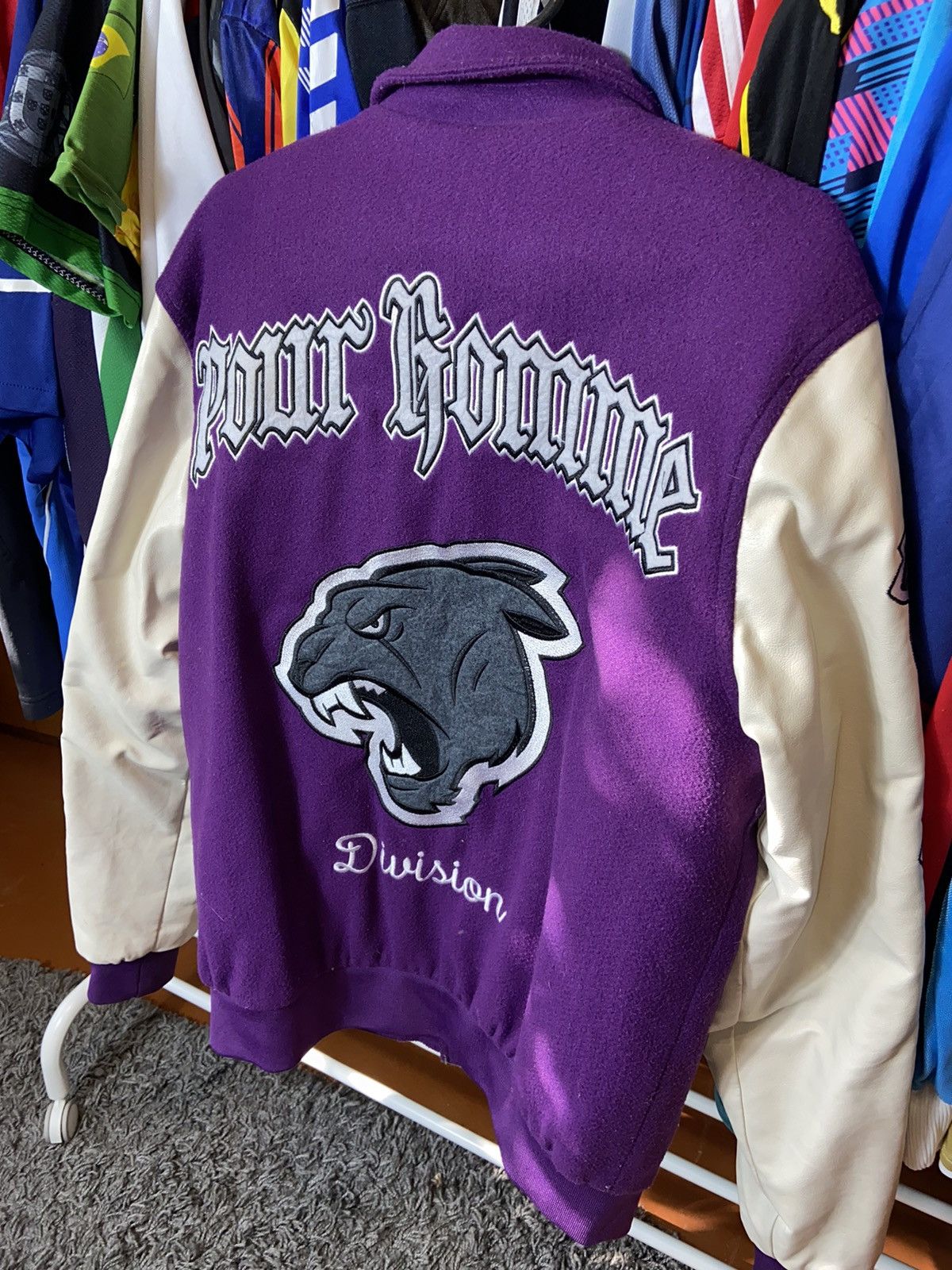 Designer × Vintage POUR HOMME VINTAGE 00s NFL STYLE VARSITY USA BOMBER Size US M / EU 48-50 / 2 - 5 Thumbnail