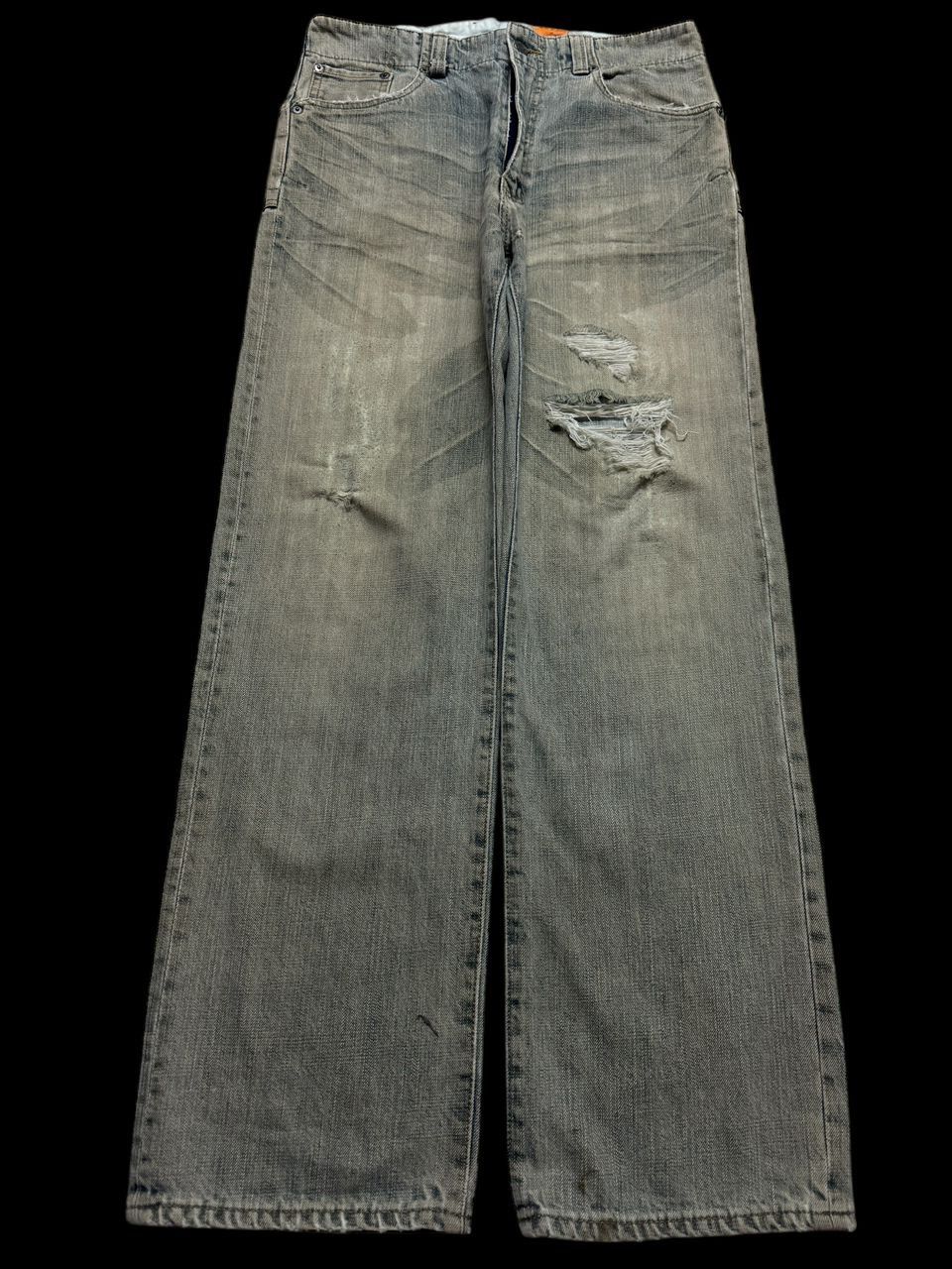 Vintage 💥Grunge💥Montage Very Rare Thrashed Rusty Insane Baggy Jean Size US 30 / EU 46 - 1 Thumbnail