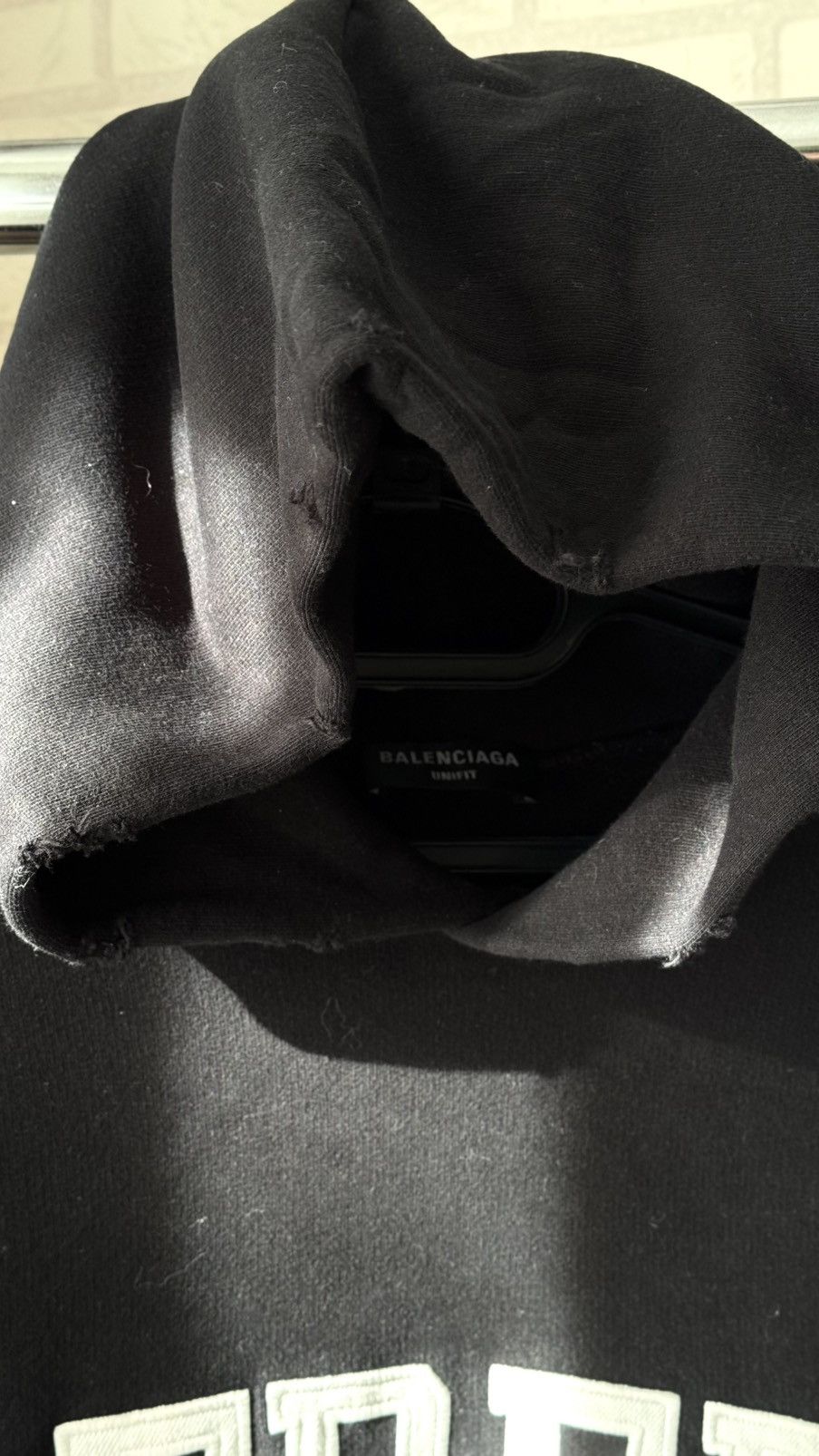 BALENCIAGA FREE DISTRESSED HOODIE