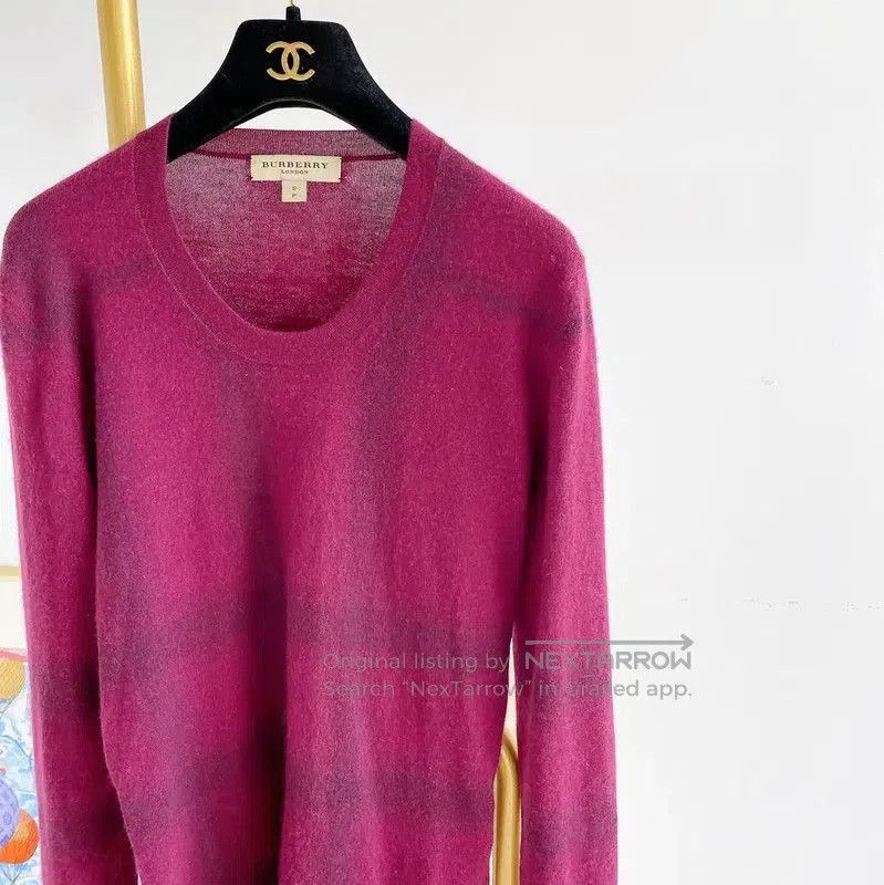 Burberry Burberry Purple Cashmere Long Sleeve Sweater. Size S / US 4 / IT 40 - 3 Thumbnail