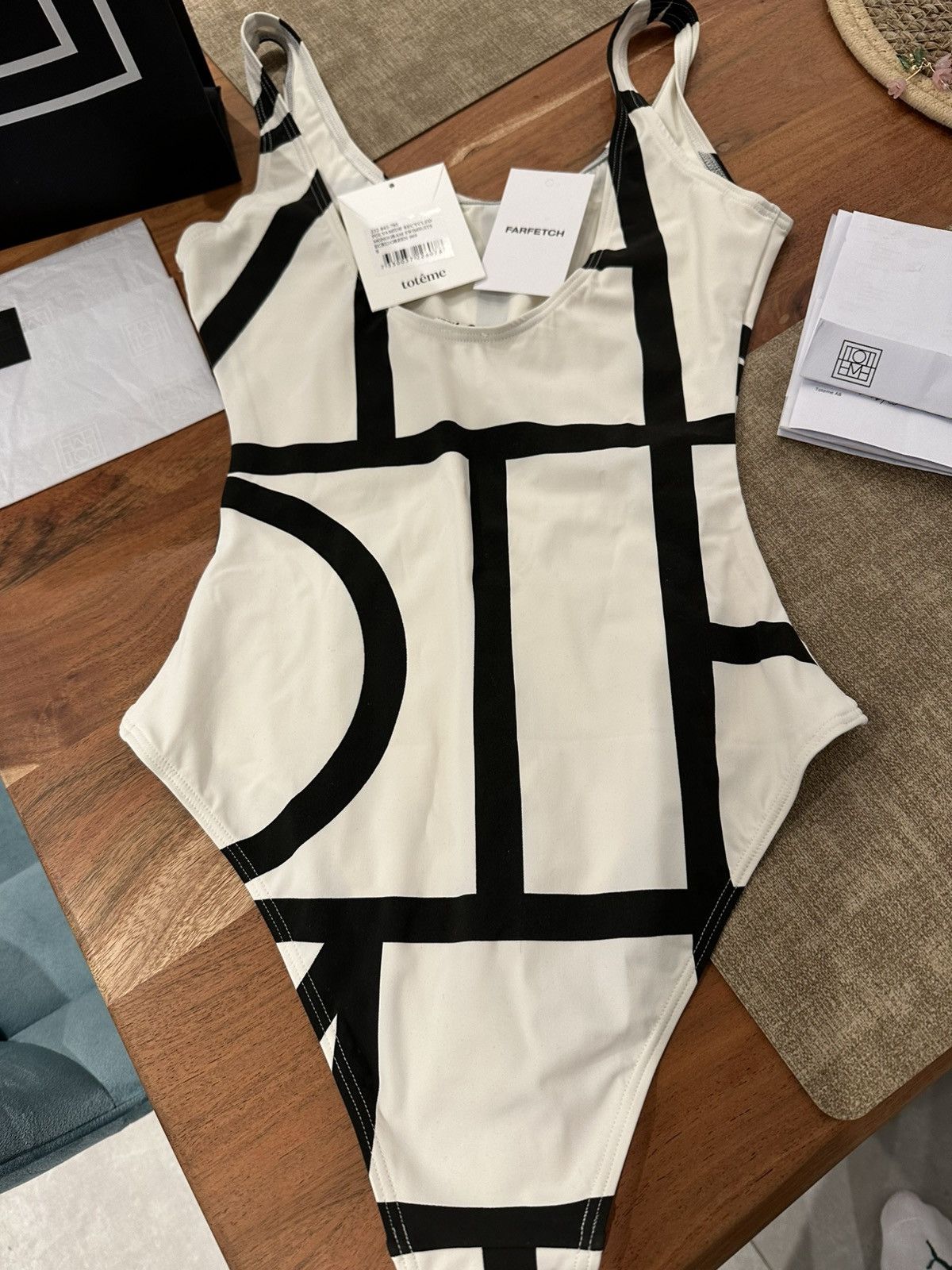 Toteme Toteme Monogram Swimsuit Size S NEW Size S / US 4 / IT 40 - 1 Thumbnail