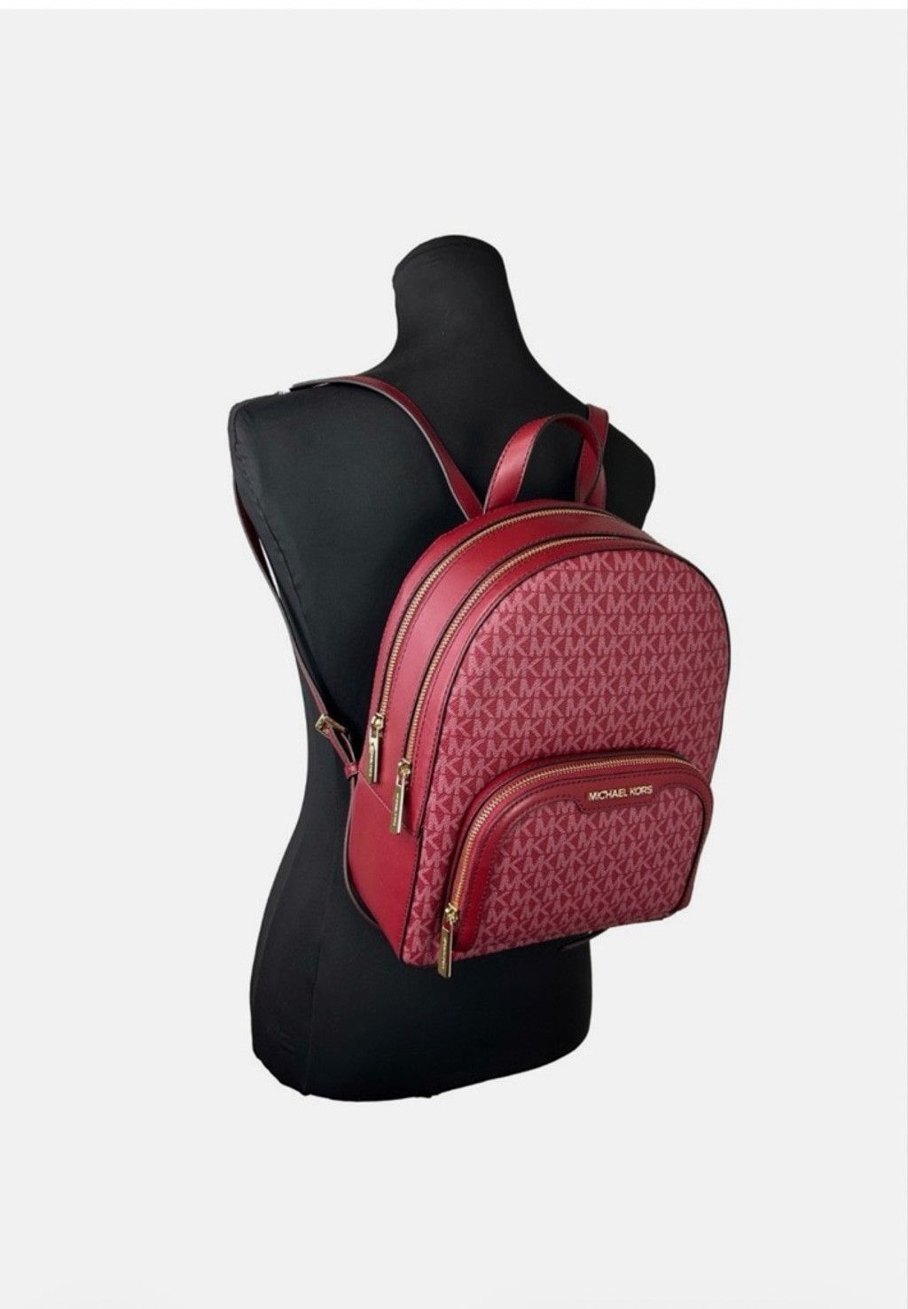 Michael Kors Michael Kors Jaycee Cherry Monogram Mid Zip Pocket Backpack Size ONE SIZE - 3 Thumbnail