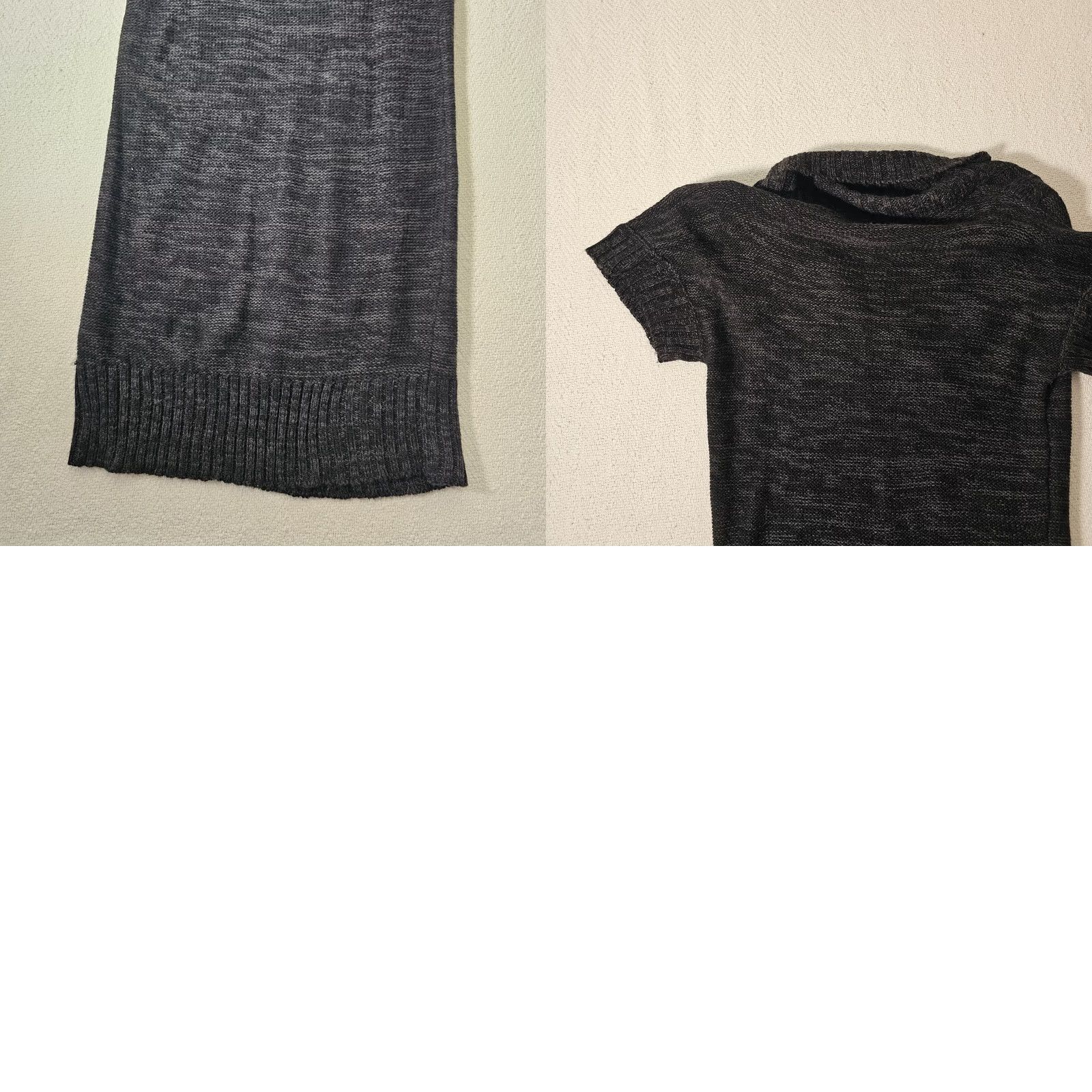 Vintage Ronni Nicole Short Sleeve V Neck Sweater Dress Size Medium Black Knit Dress Womens Size M / US 6-8 / IT 42-44 - 9 Thumbnail