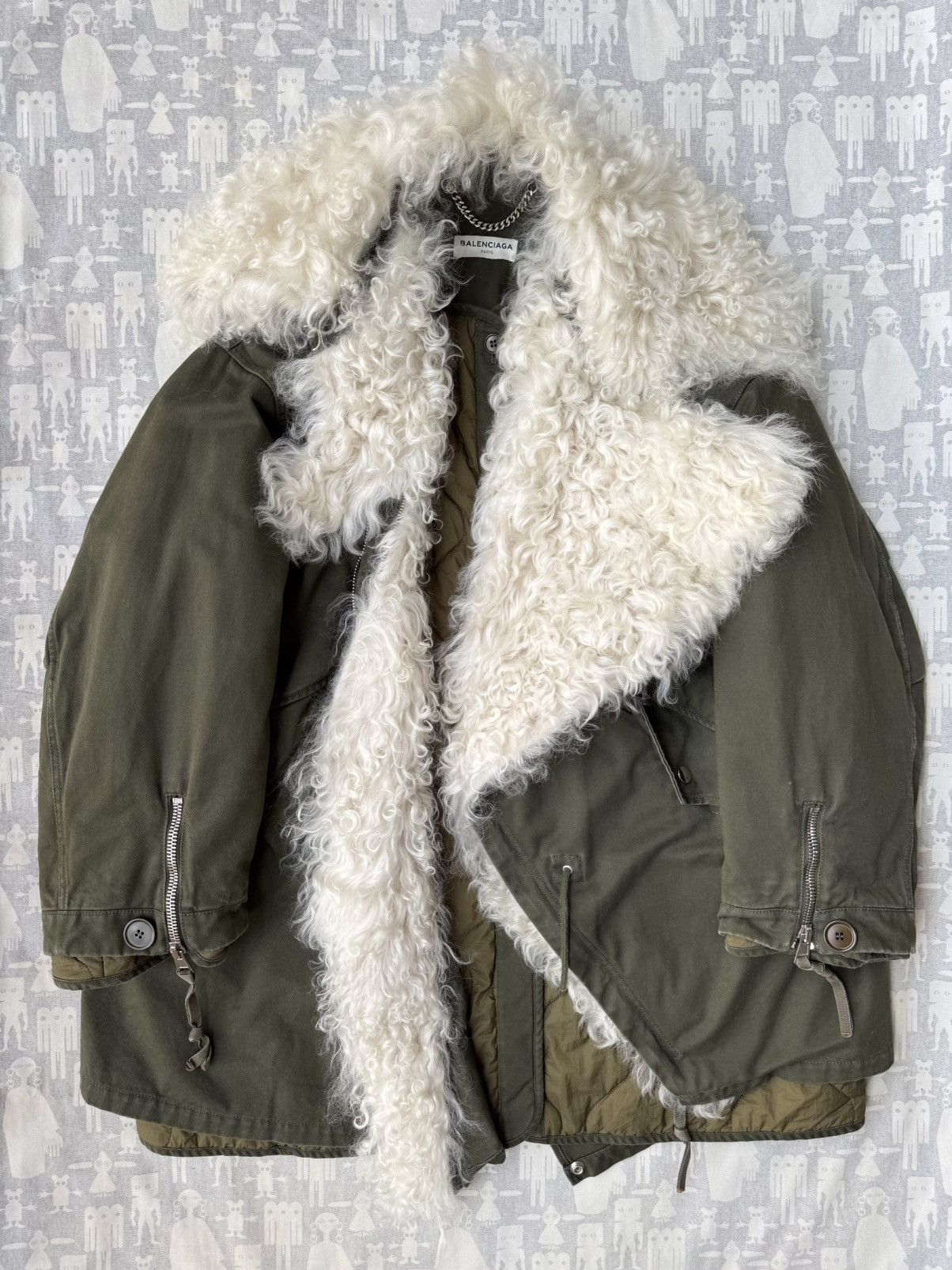Balenciaga Balenciaga AW16 Aviator Lamb Fur Military Oversized Parka Size US M / EU 48-50 / 2 - 1 Thumbnail
