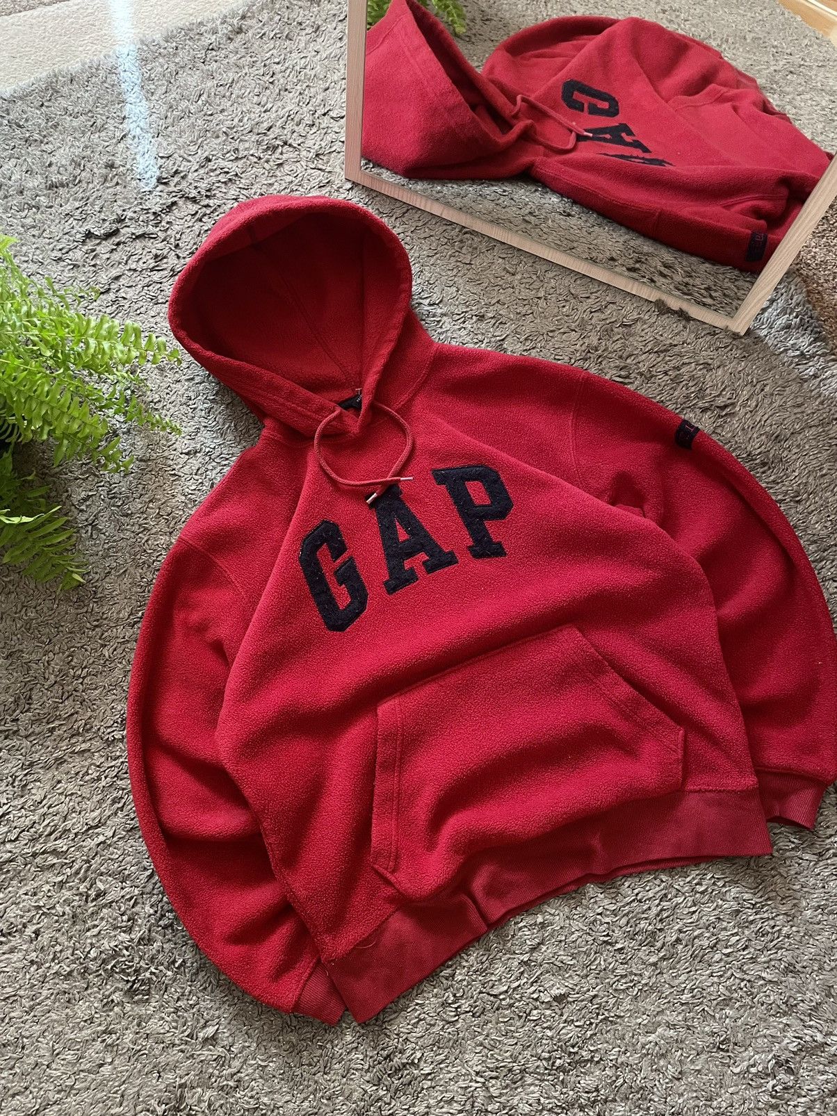 Gap × Vintage 00s Gap Teddy-Hoodie Fleece Streetwear Vintage Big Logo Rare Size US S / EU 44-46 / 1 - 2 Thumbnail