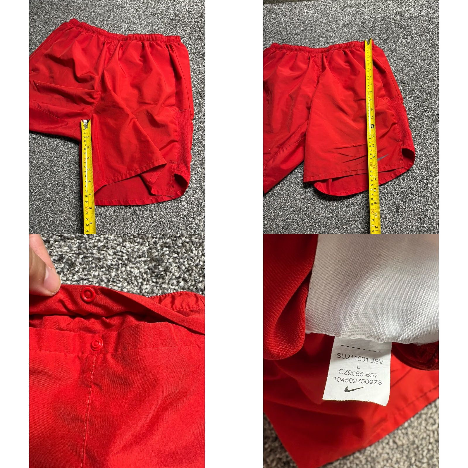 Nike Nike Challenger Shorts Mens Large Red 7" Lined Running Bright CZ9066 Size US 33 - 8 Thumbnail