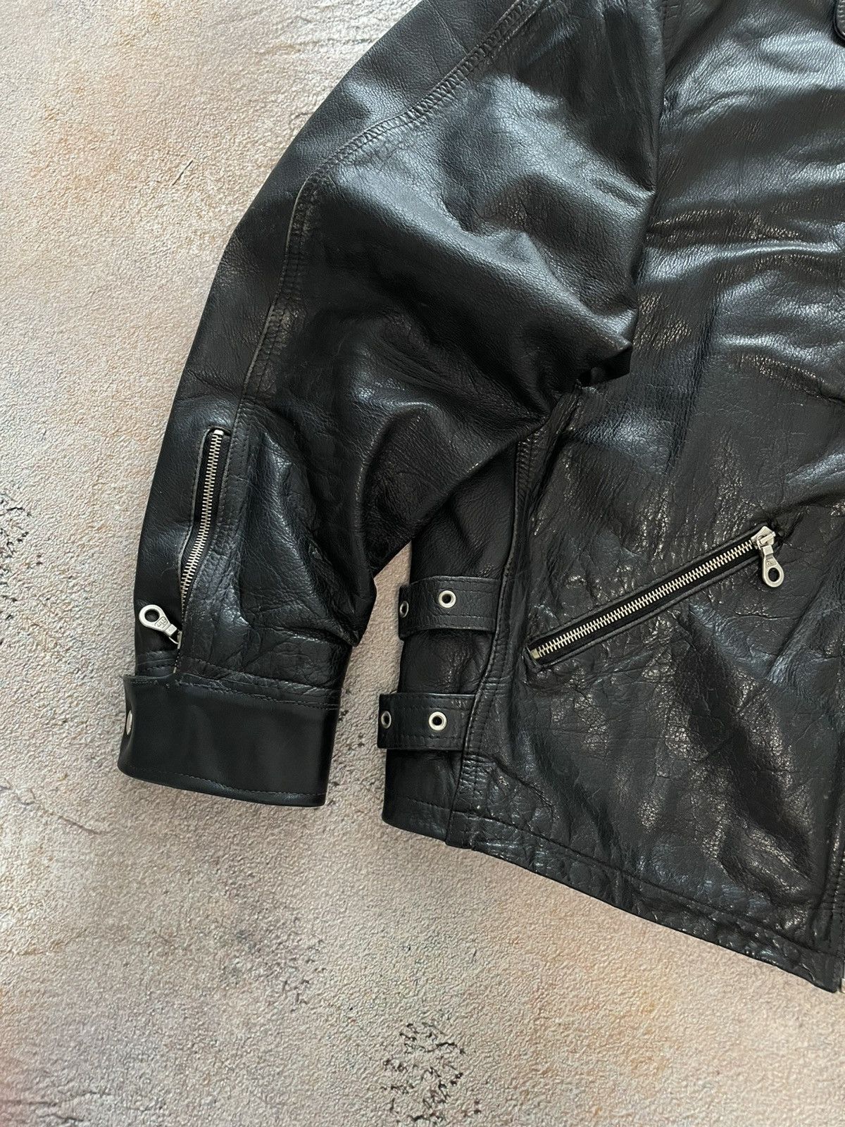 Harley Davidson Vintage Harley Davidson Heavy Leather Jacket Big Logo Size US XL / EU 56 / 4 - 4 Thumbnail