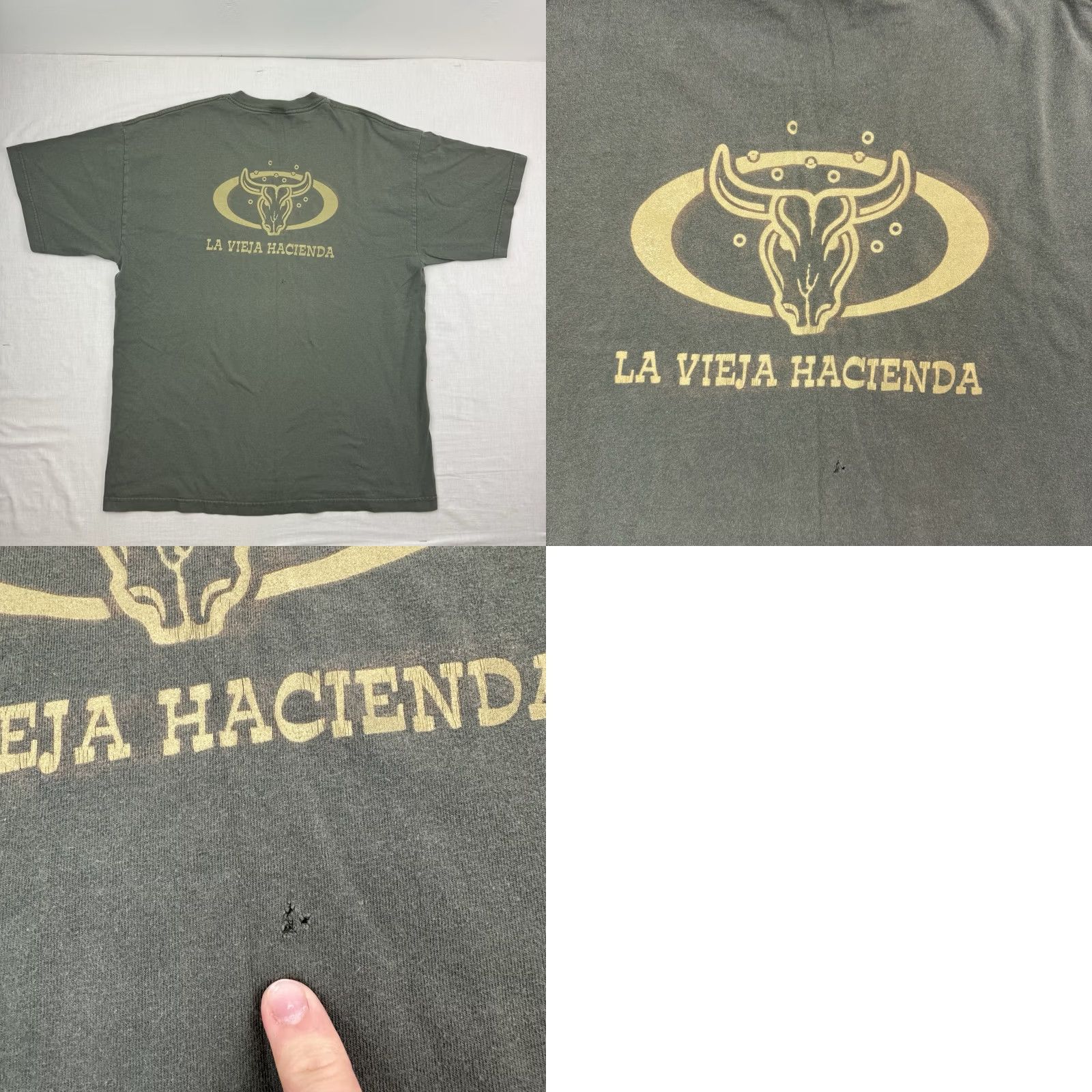 Vintage VINTAGE La Vieja Hacienda T Shirt Men's XL 90s Green Cotton Crew Neck Short Sleeve Alstyle Apparel & Activewear Size US XL / EU 56 / 4 - 8 Thumbnail